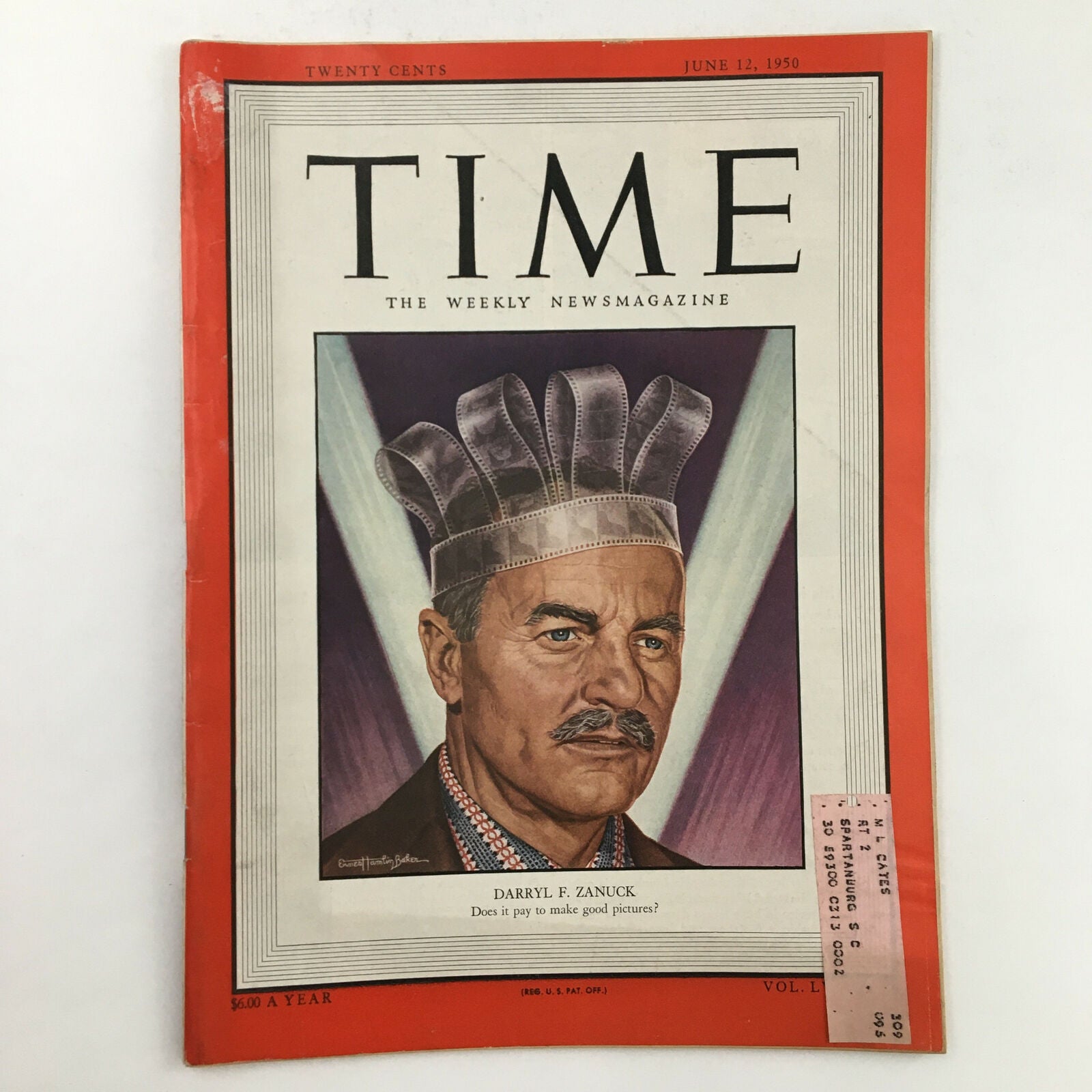 Time Magazine June 12 1950 Vol. 55 No. 24 Film Producer Darryl F. Zanuck