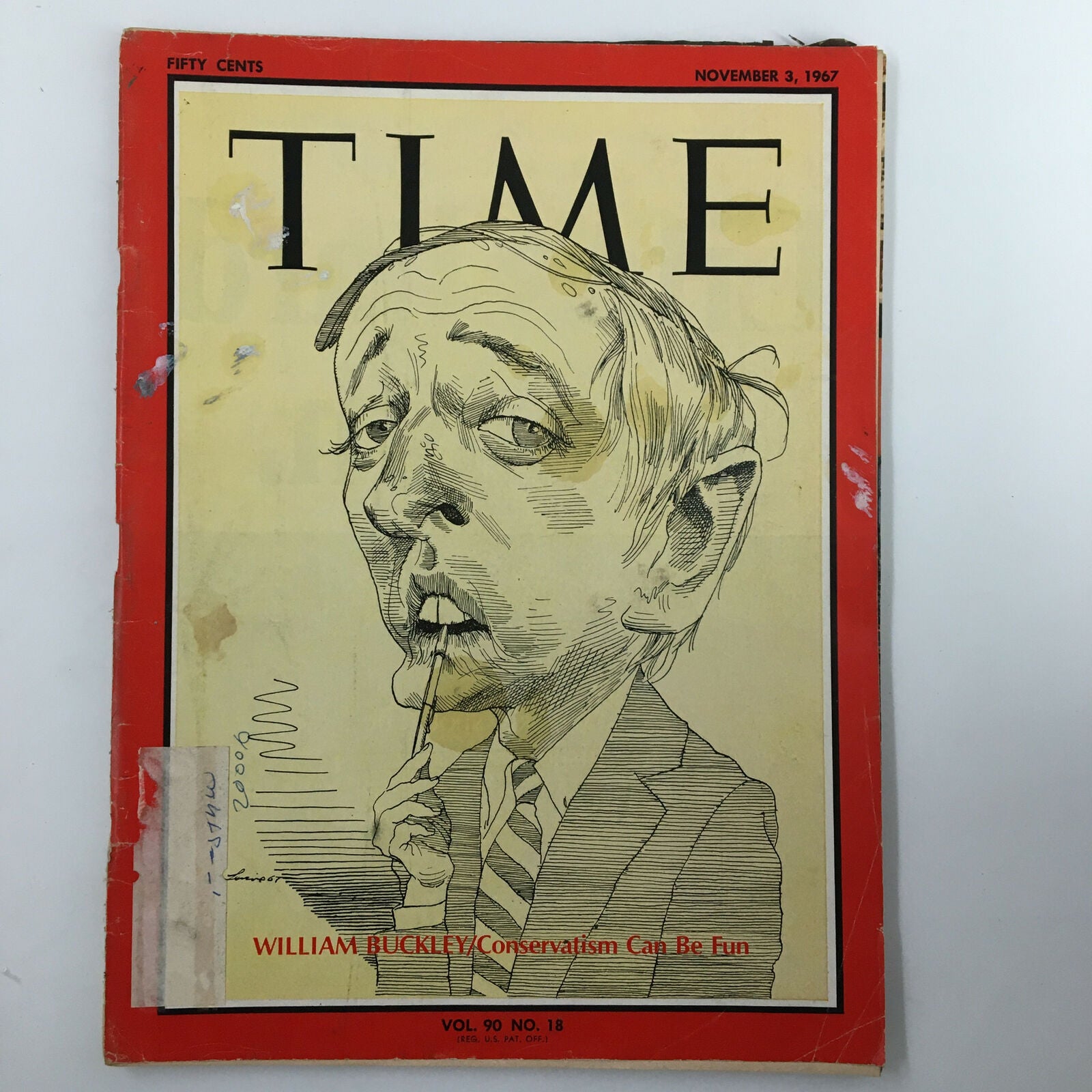 VTG Time Magazine November 3 1967 William Buckley in Conservatism Can Be Fun