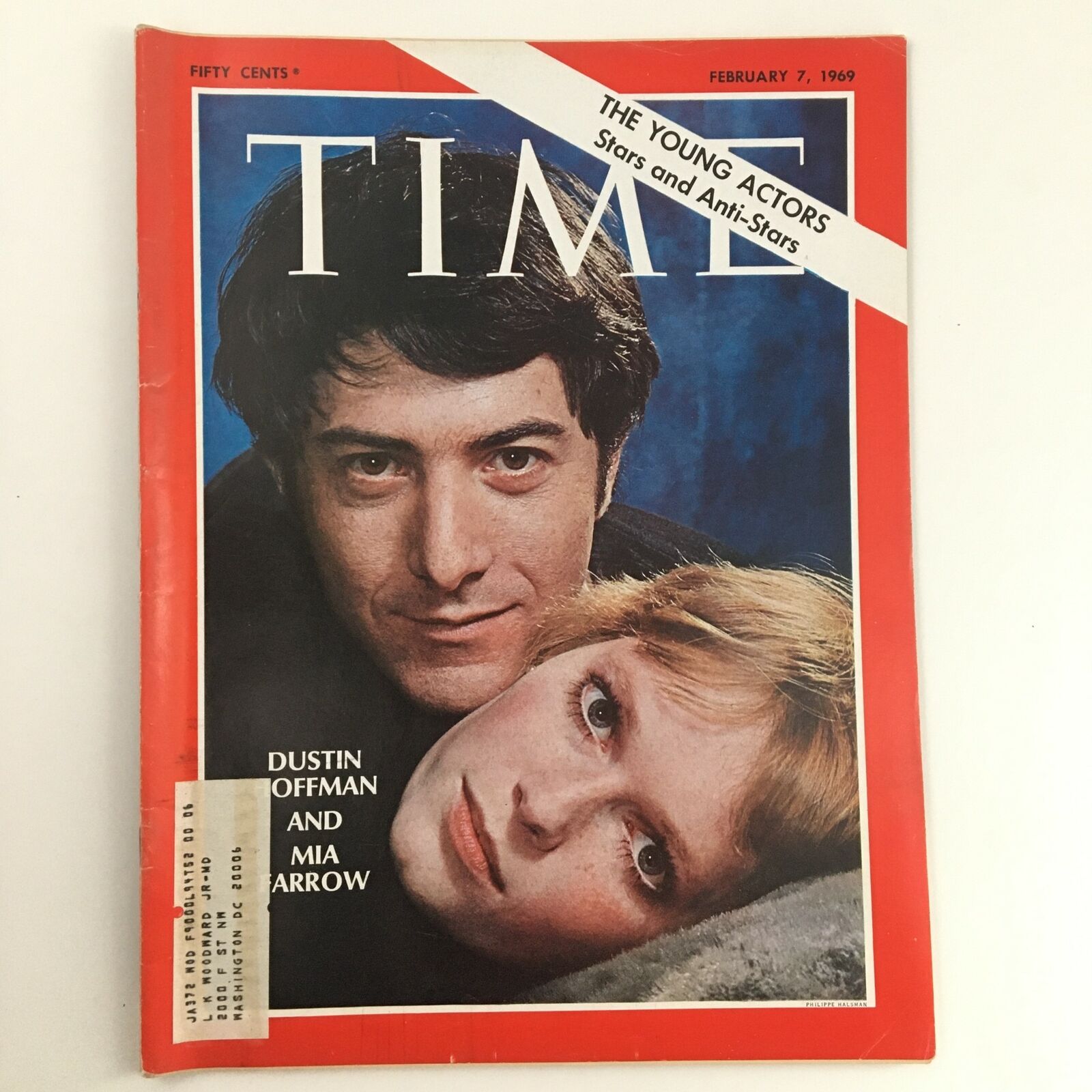 Time Magazine February 7 1969 Vol. 93 No. 6 Dustin Hoffman and Mia Farrow