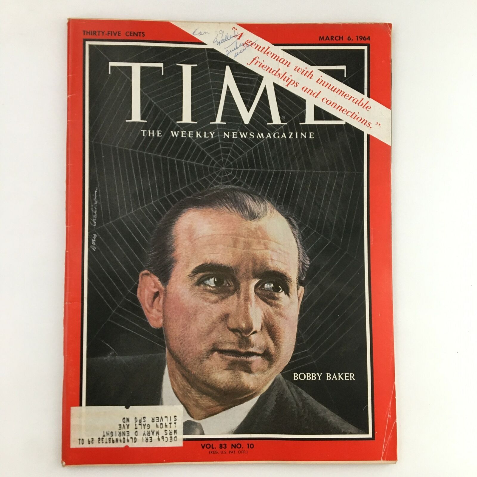 Time Magazine March 6 1964 Vol. 83 No. 10 Politician Bobby Baker