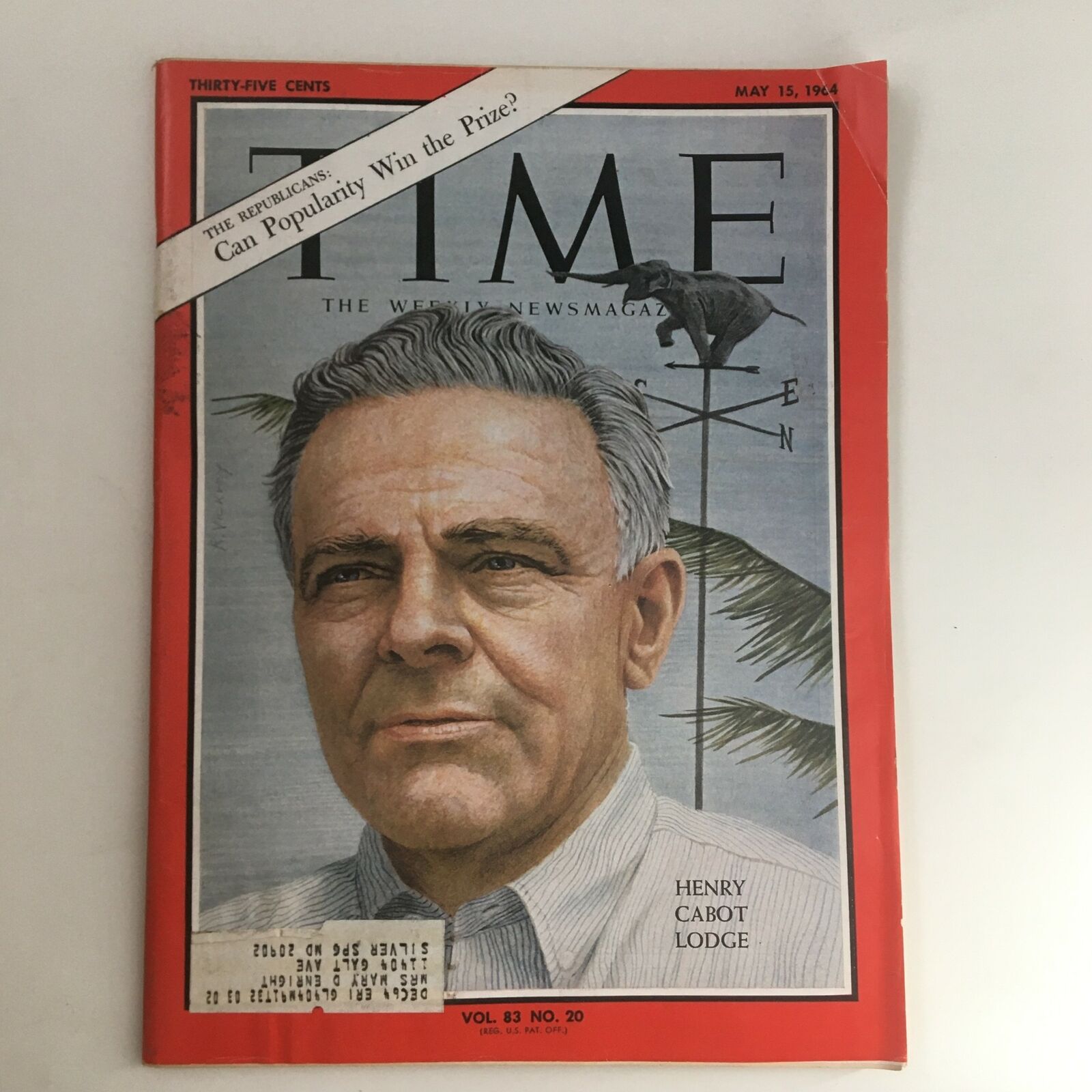 Time Magazine May 15 1964 Vol. 83 No. 20 The Republicans Henry Cabot Lodge