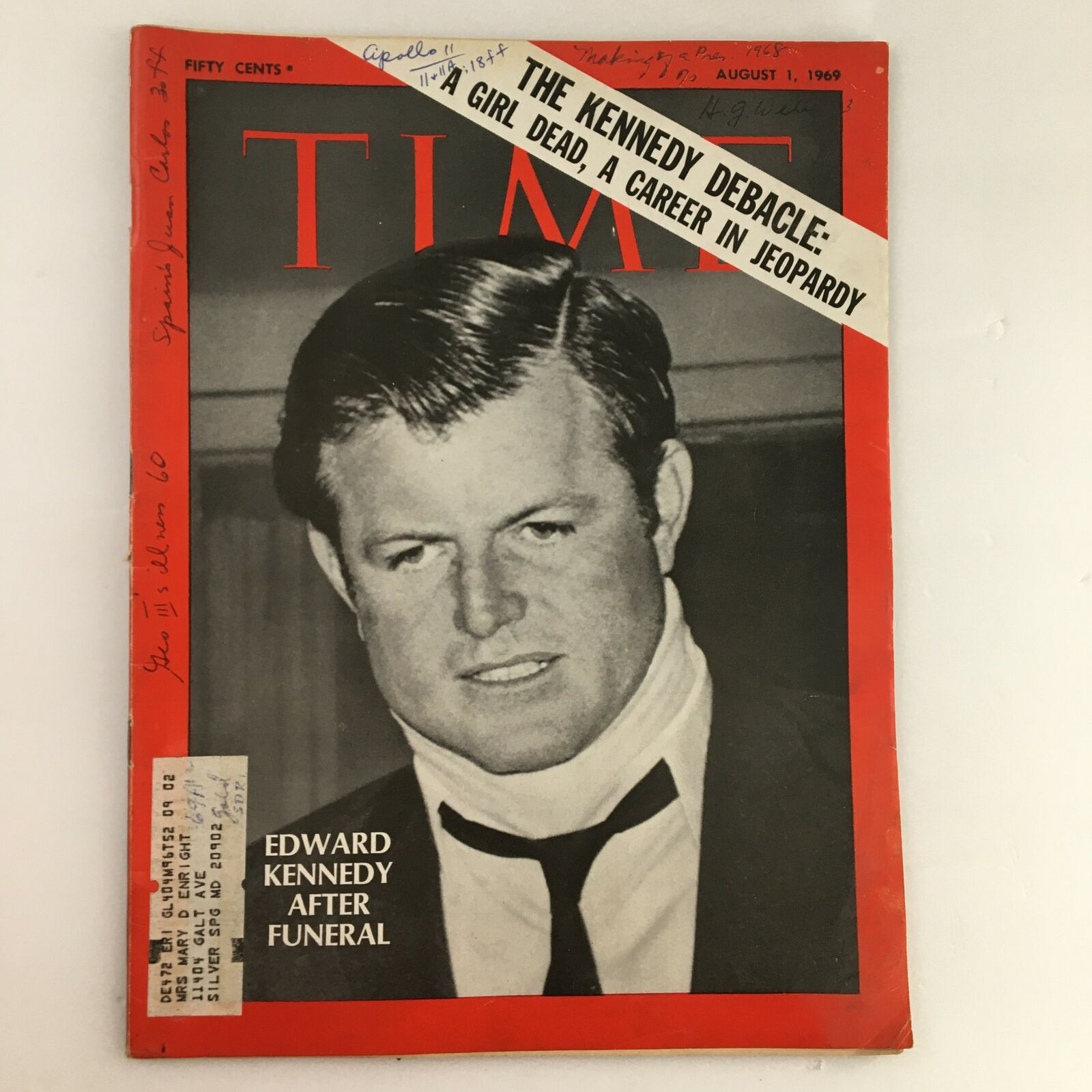 Time Magazine August 1 1969 Vol. 94 No. 5 Edward Kennedy After Funeral