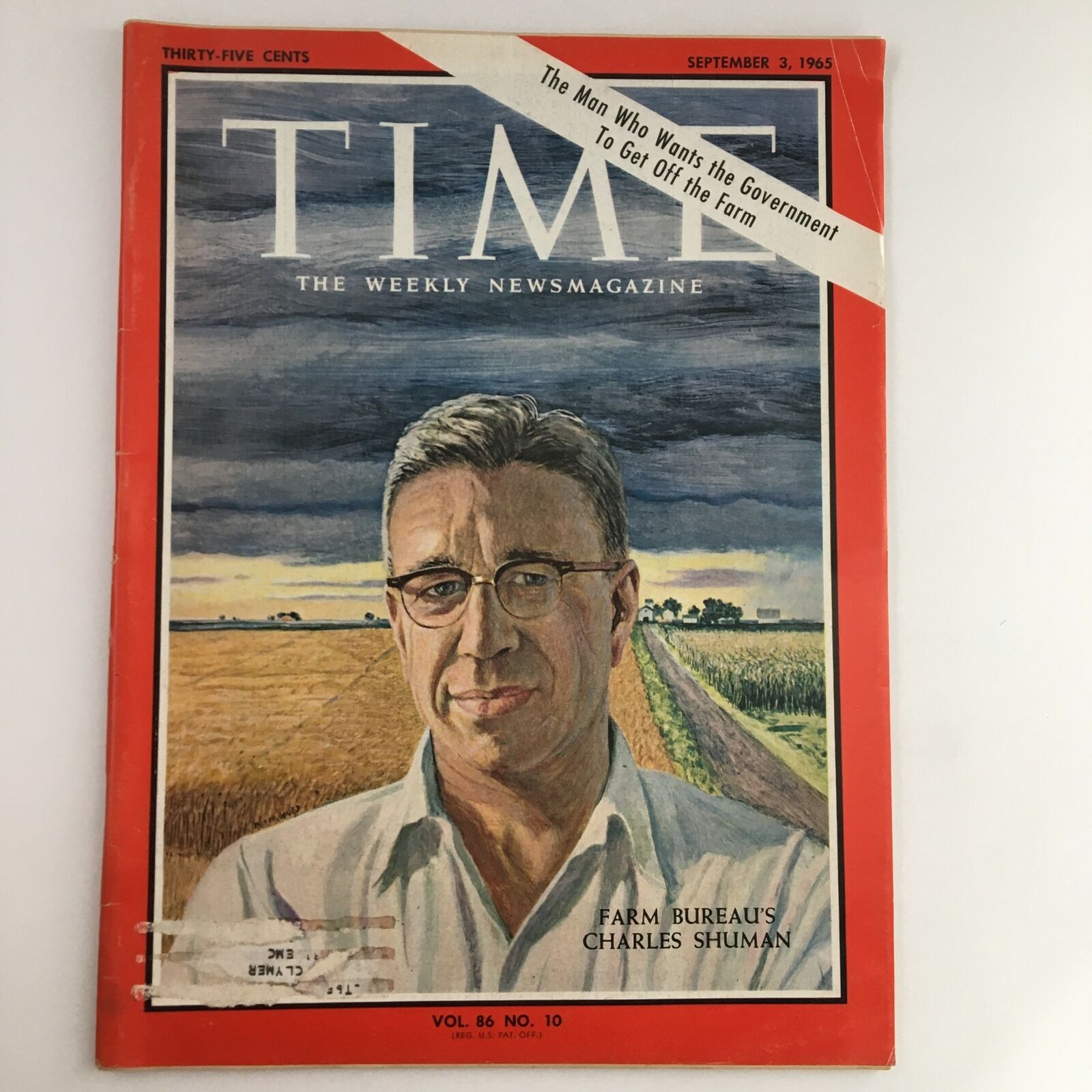 Time Magazine September 3 1965 Vol. 86 No. 10 Farm Bureau's Charles Shuman