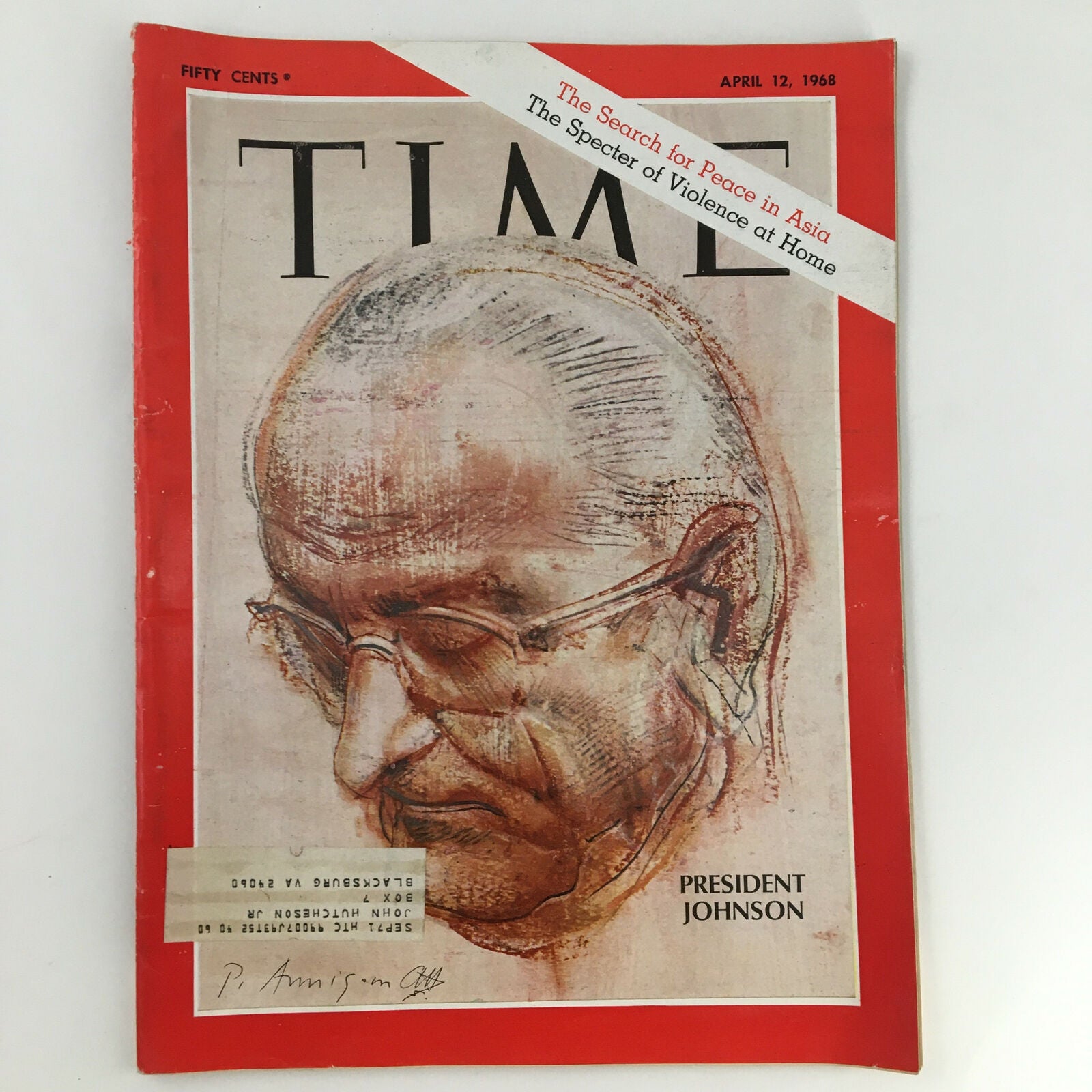 Time Magazine April 12 1968 Vol. 91 No. 15 Lyndon B. Johnson in Search for Peace