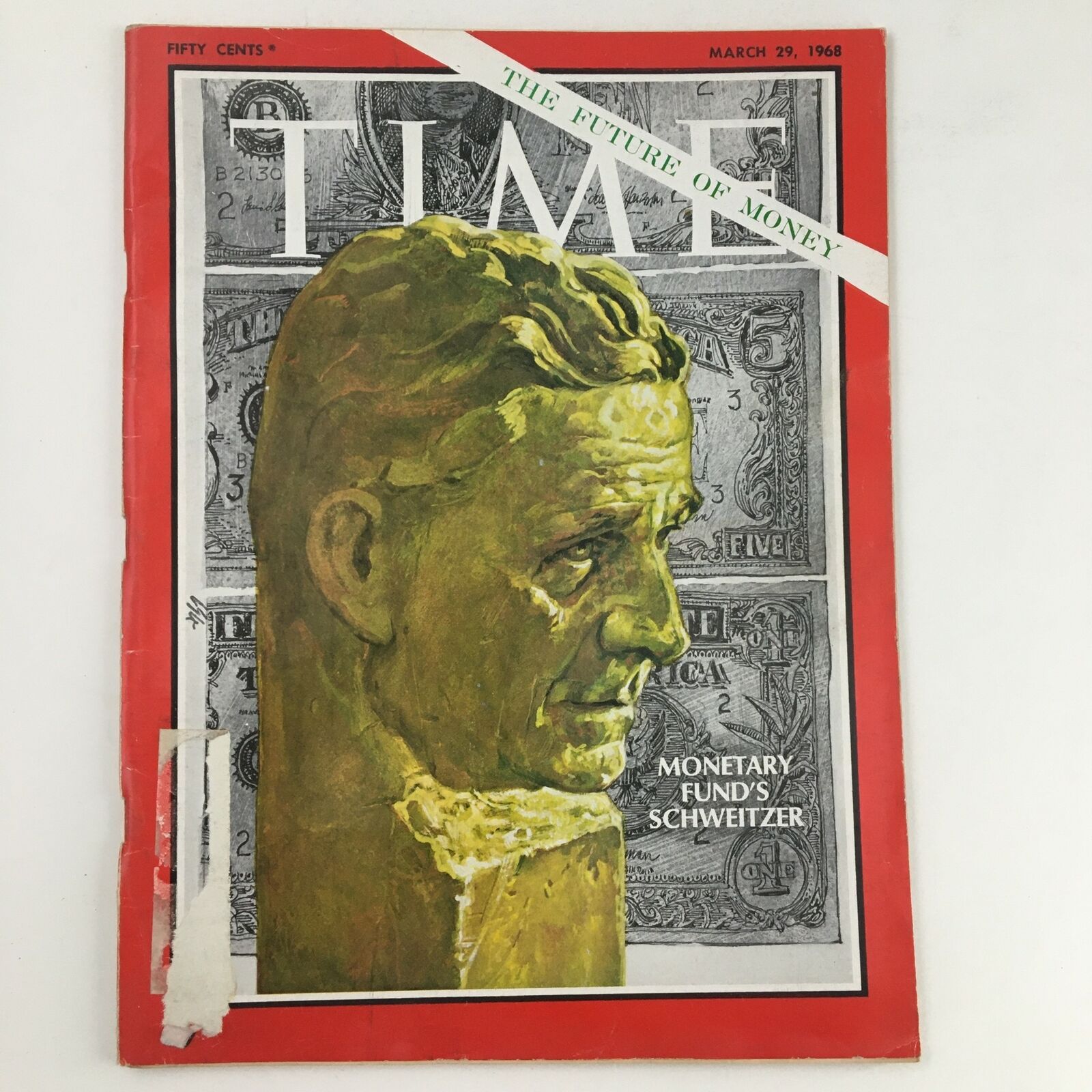 Time Magazine March 29 1968 Vol. 91 No. 13 Monetary Fund's Albert Schweitzer