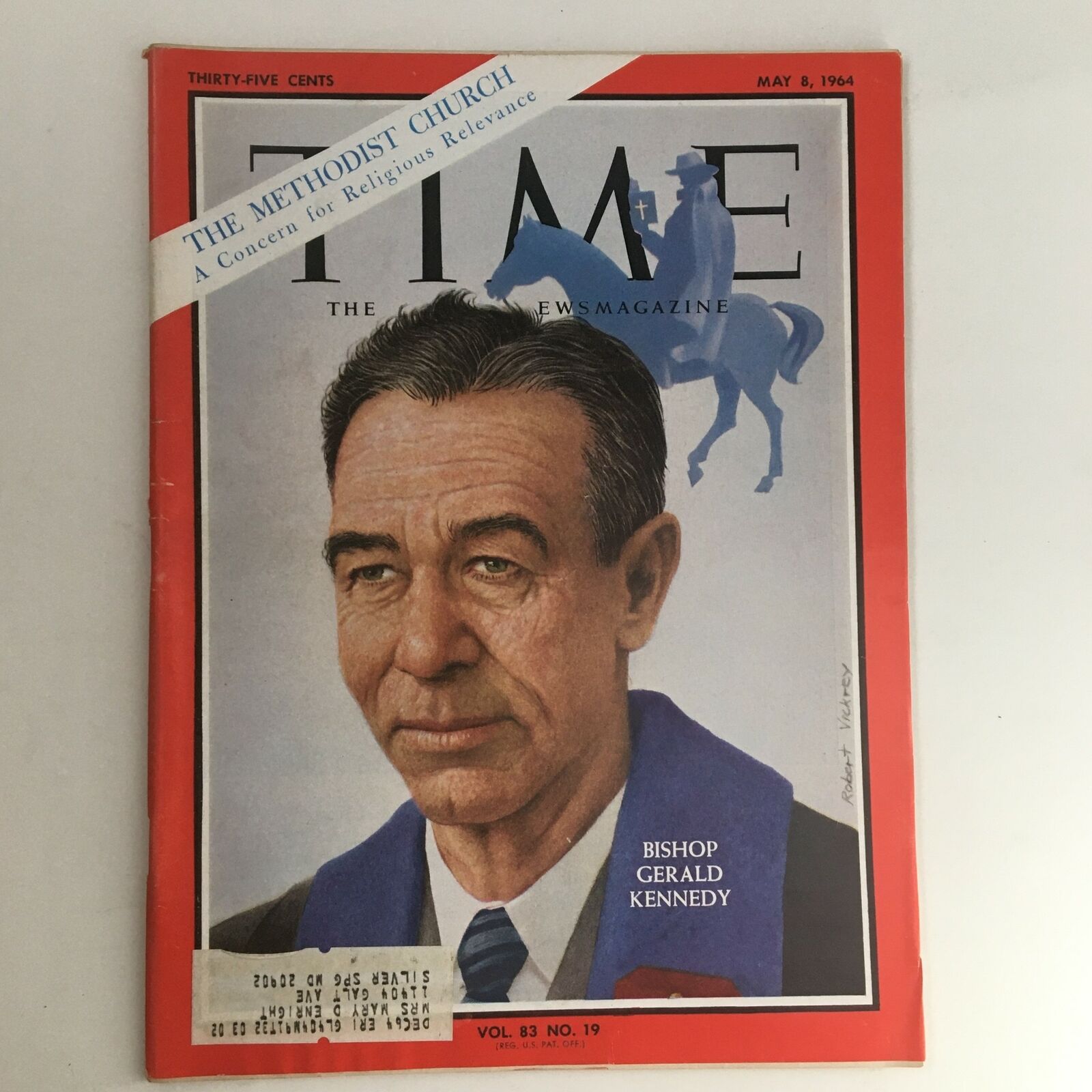 Time Magazine May 8 1964 Vol. 83 No. 19 Methodist Church Bishop Gerald Kennedy