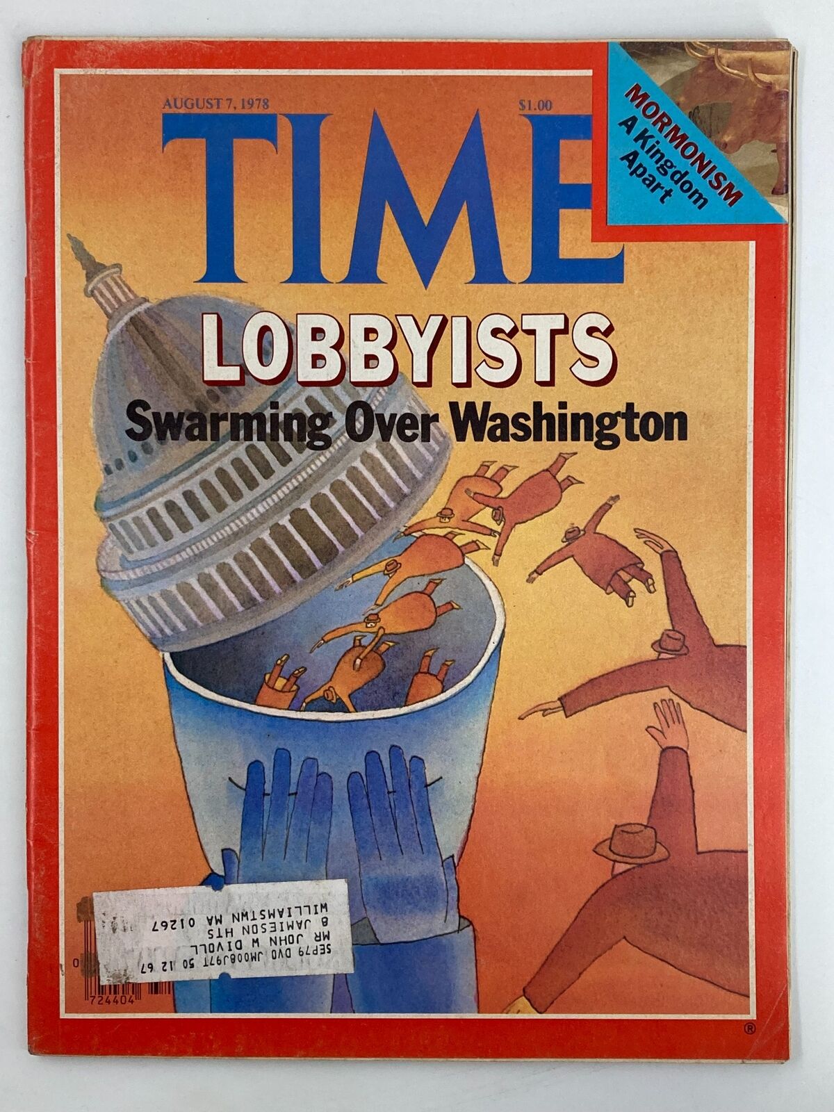 VTG Time Magazine August 7 1978 Lobbyists Swarming Over Washington