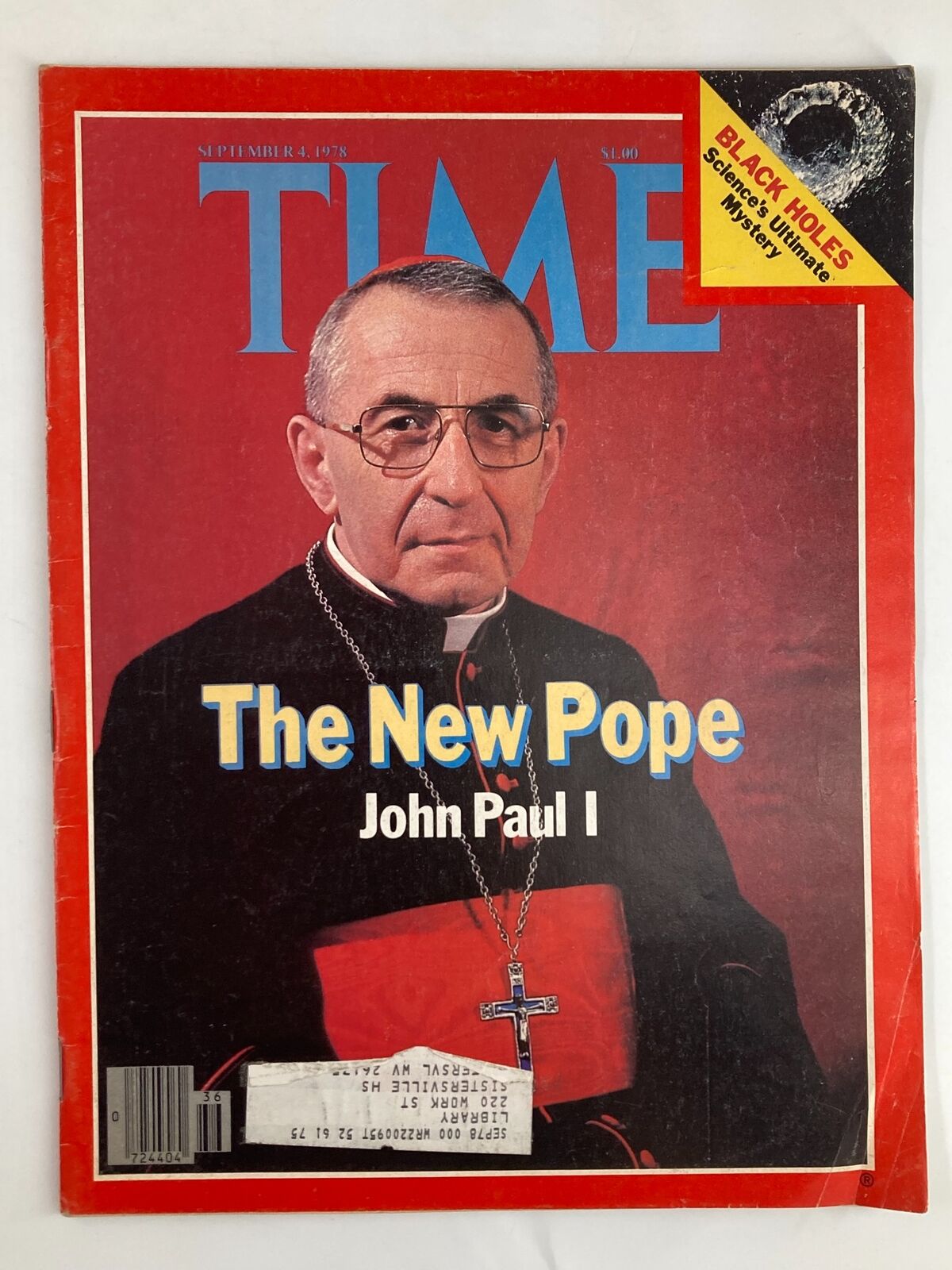 VTG Time Magazine September 4 1978 The New Pope John Paul I & Black Holes