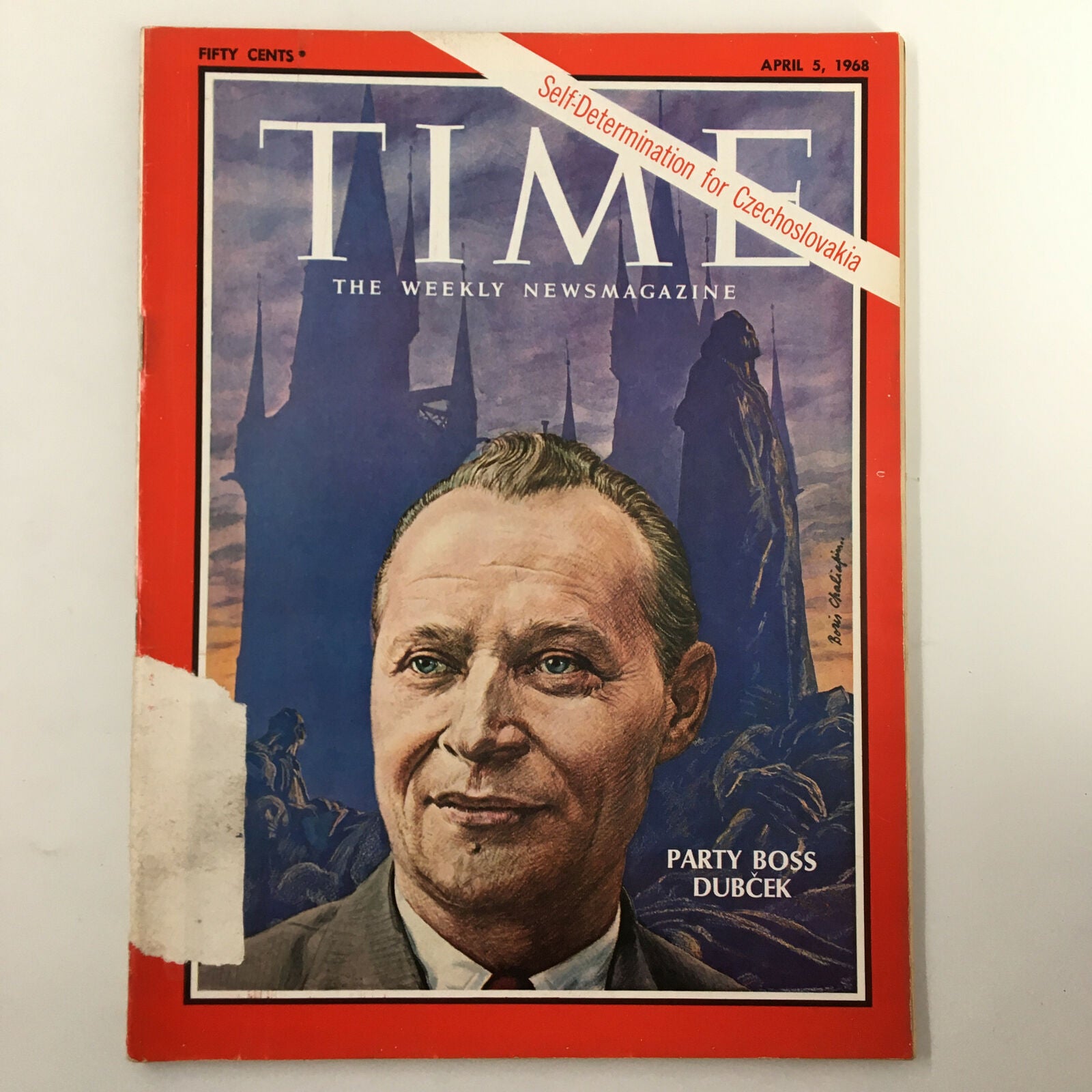 VTG Time Magazine April 5 1968 Vol. 91 No. 41 Politician Boss Alexander Dubček