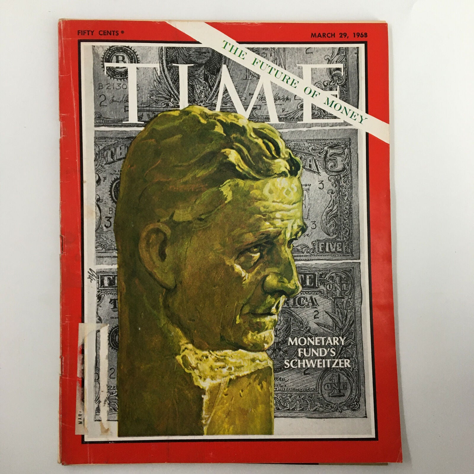 VTG Time Magazine March 29 1968 Monetary Fund's Pierre-Paul Schweitzer