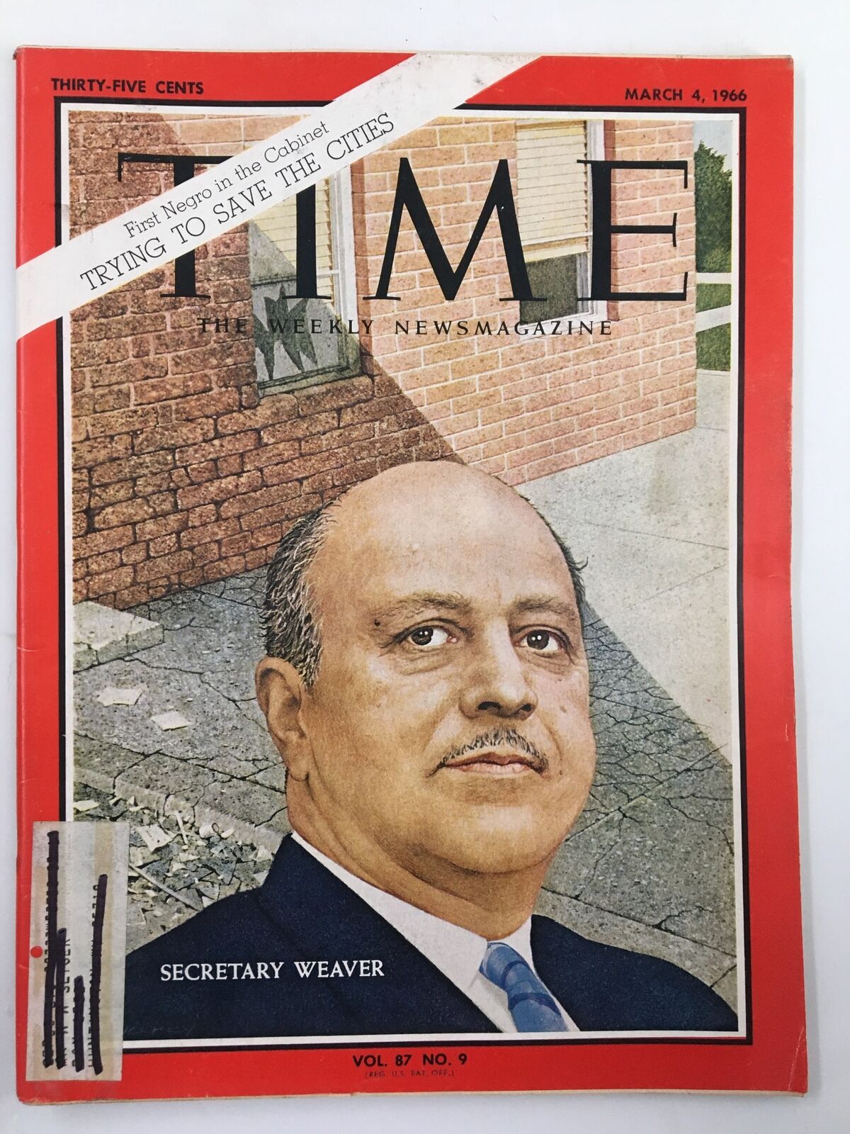 VTG Time Magazine March 4 1966 Vol 87 #9 Secretary Robert C. Weaver