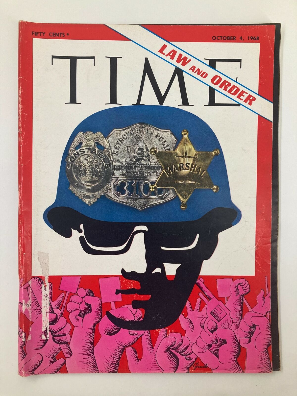 VTG Time Magazine October 4 1968 Vol. 92 No. 14 The Law and Order