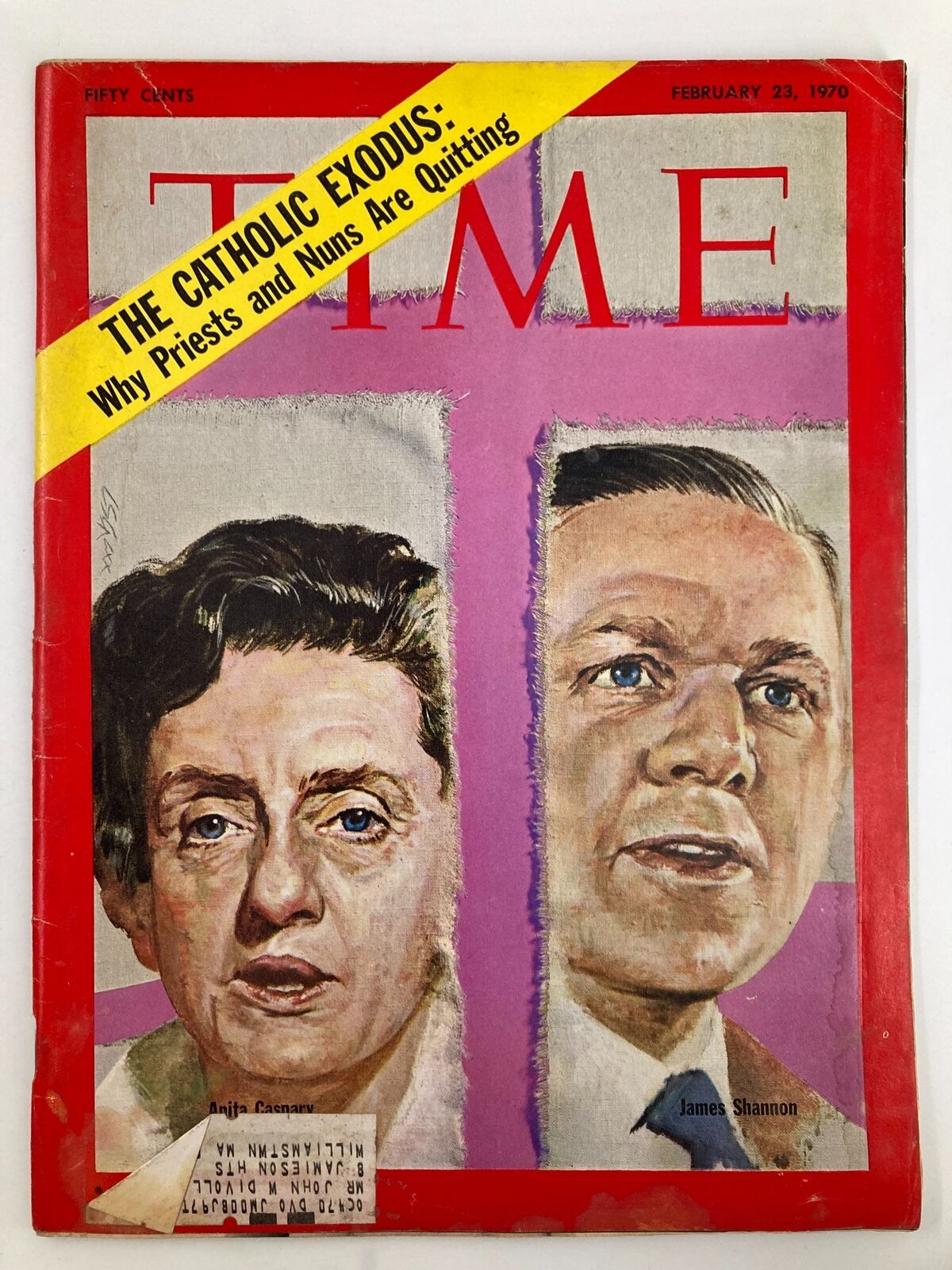 VTG Time Magazine February 23 1970 Anita Caspary and James Shannon