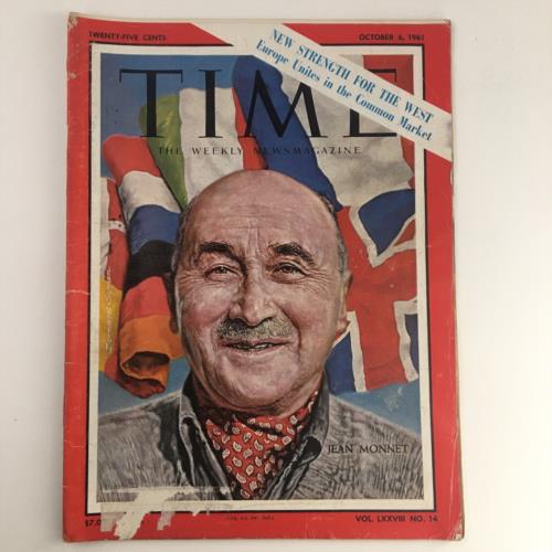 Time Magazine October 6 1961 Vol. 78 No. 14 French Plan Commissioner Jean Monnet