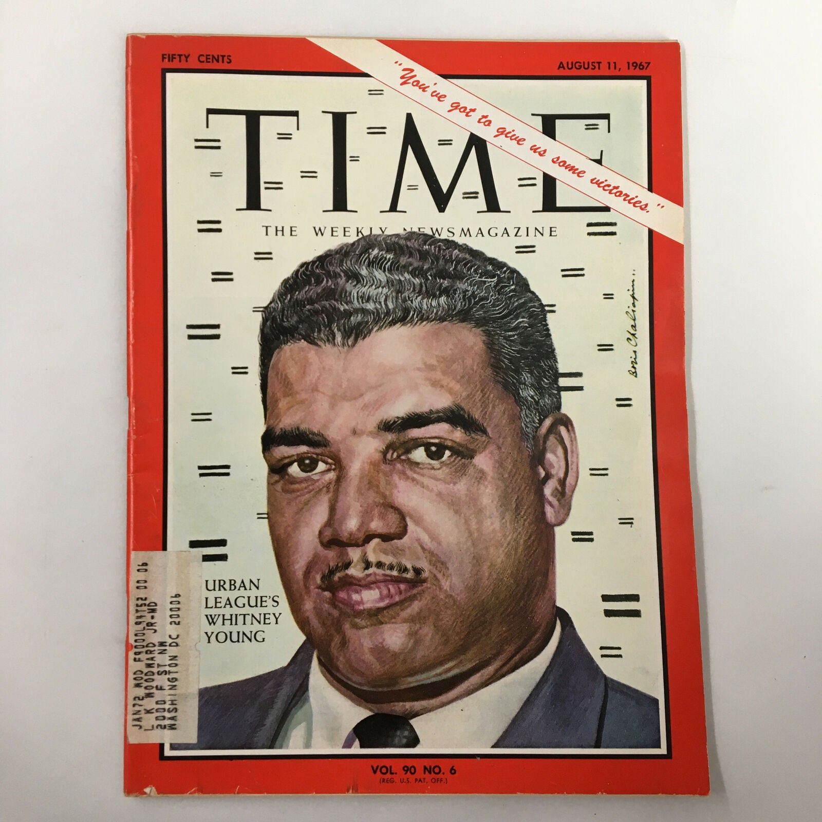 VTG Time Magazine August 11 1967 Vol. 90 No. 6 Whitney Young of Urban League