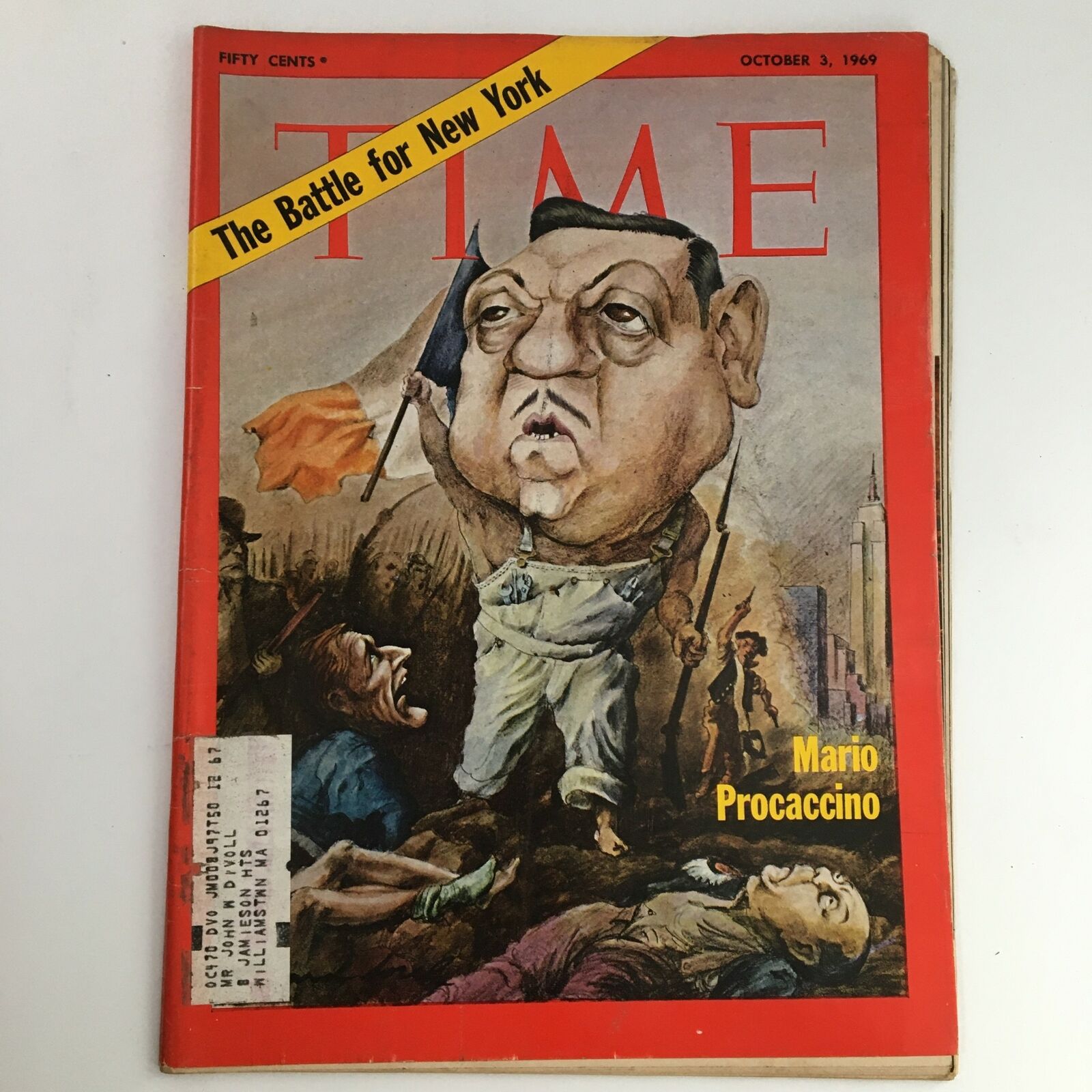 Time Magazine October 3 1969 Vol 94 #14 Lawyer Mario Angelo Procaccino