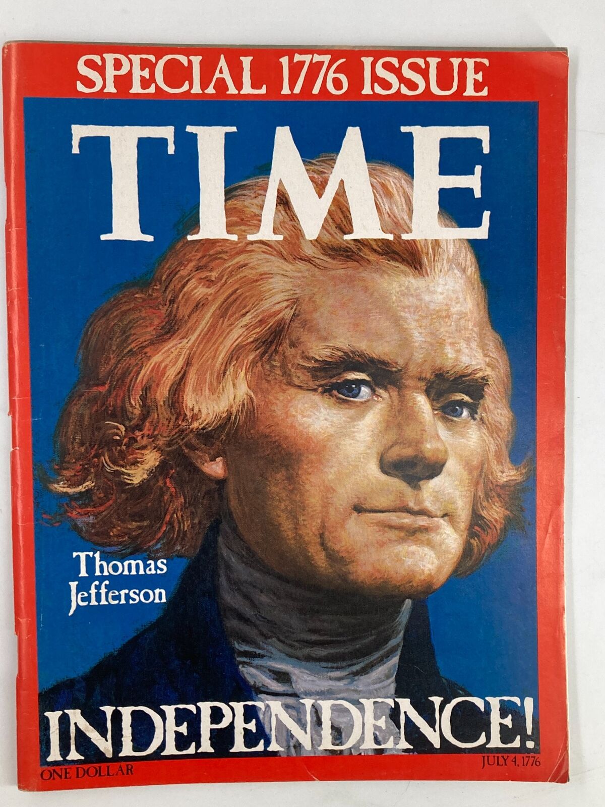 VTG Time Magazine July 4 1776 Thomas Jefferson Indepence Day No Label