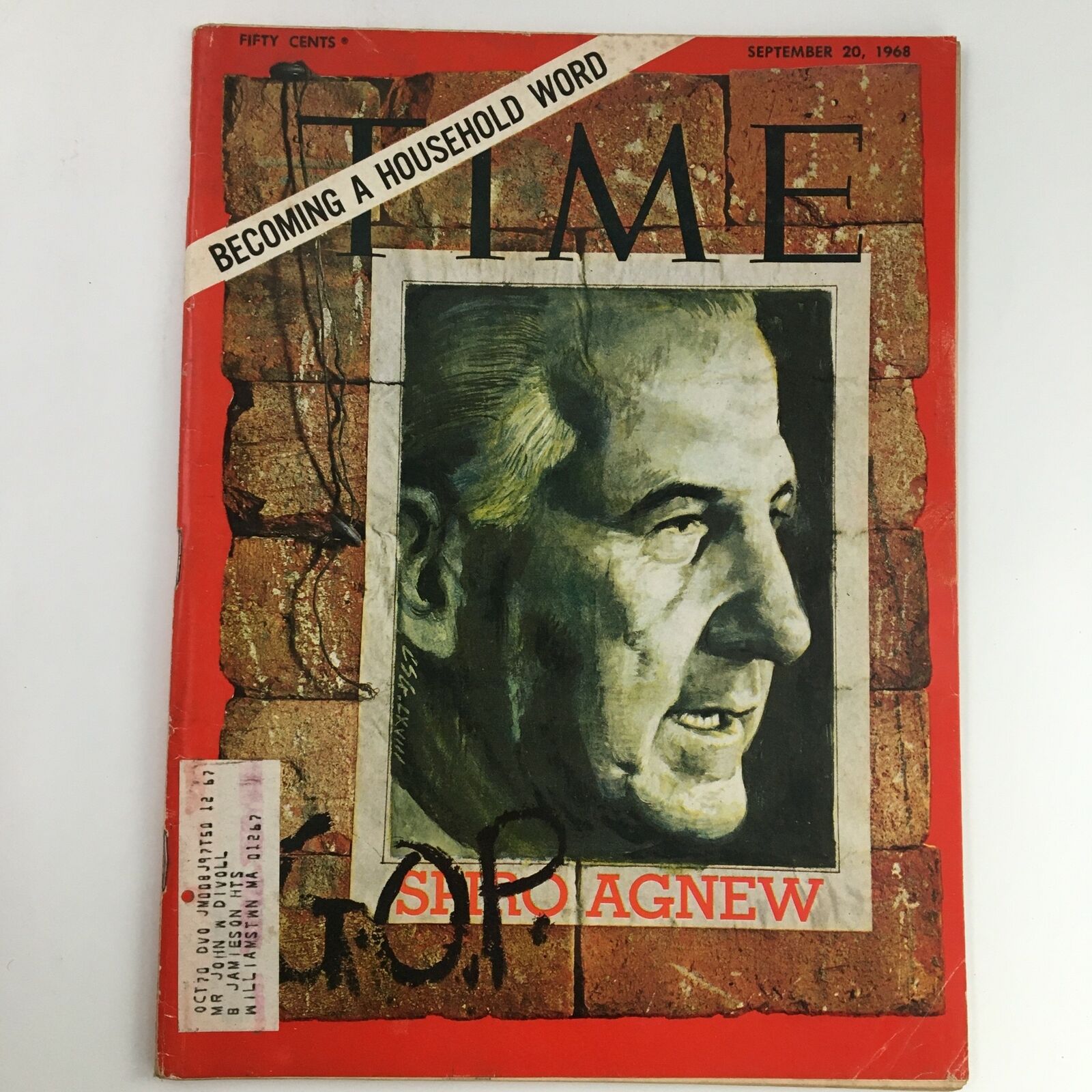 Time Magazine September 20 1968 Vol 92 #12 Former Vice Pres. Spiro Agnew