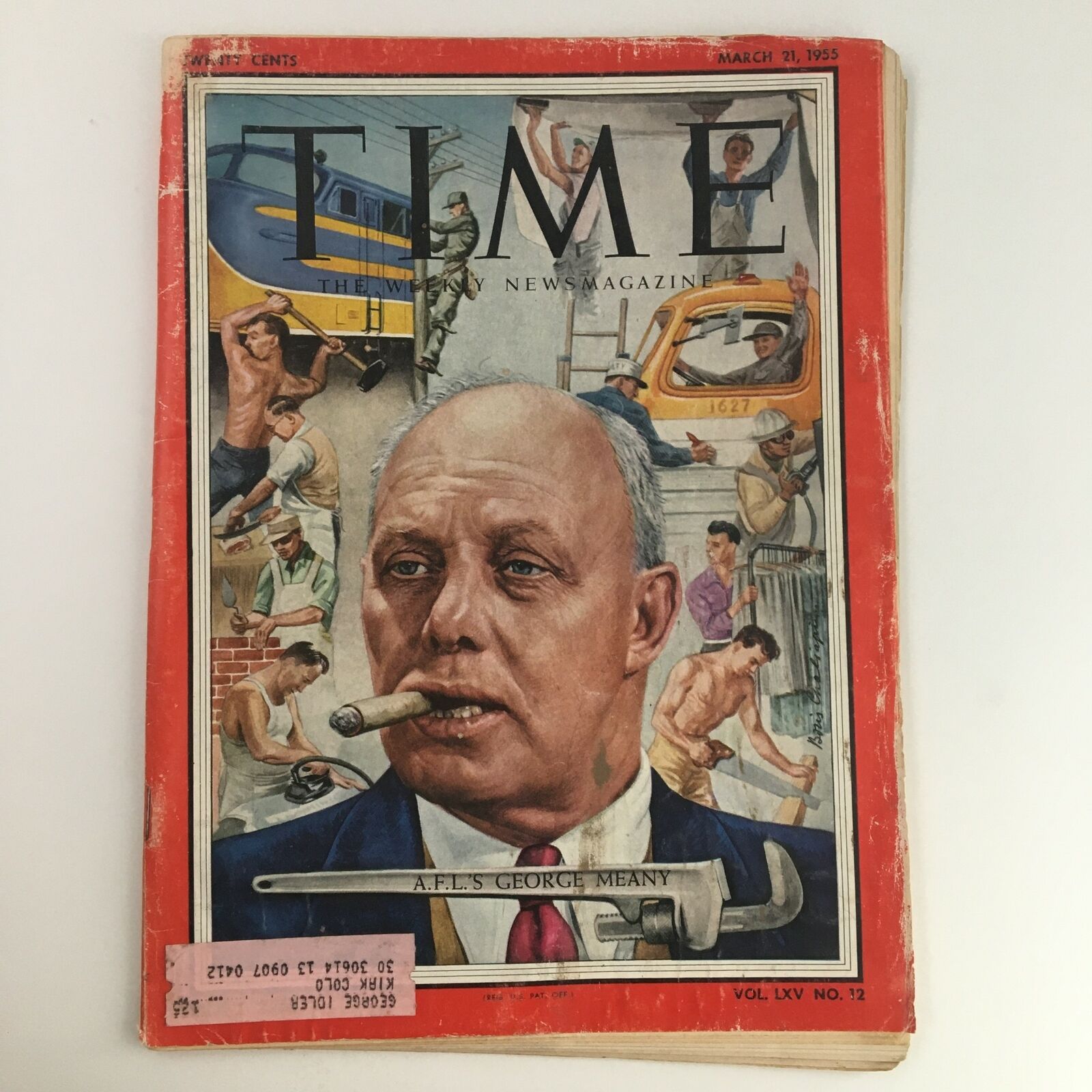 Time Magazine March 21 1955 Vol LXV No. 12 AFL-CIO President George Meany