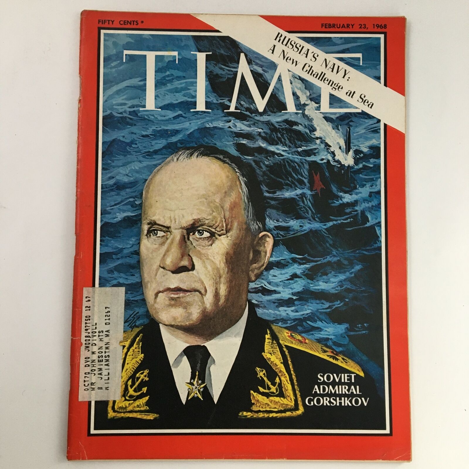 Time Magazine February 23 1968 Vol 91 #8 Soviet Admiral Sergey Gorshkov