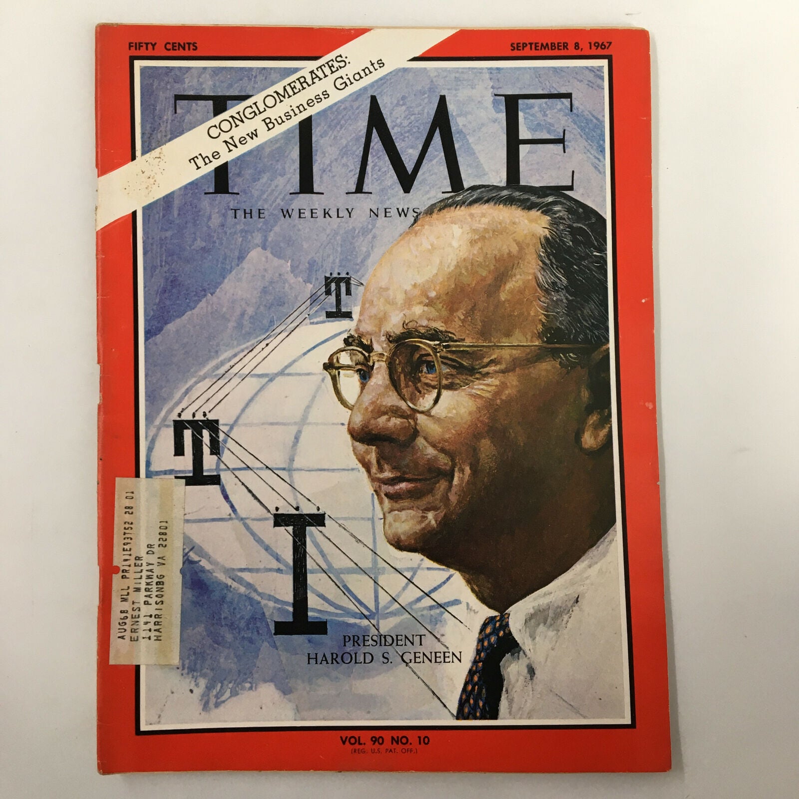 VTG Time Magazine September 8 1967 Vol. 90 No. 10 President Harold S. Geneen