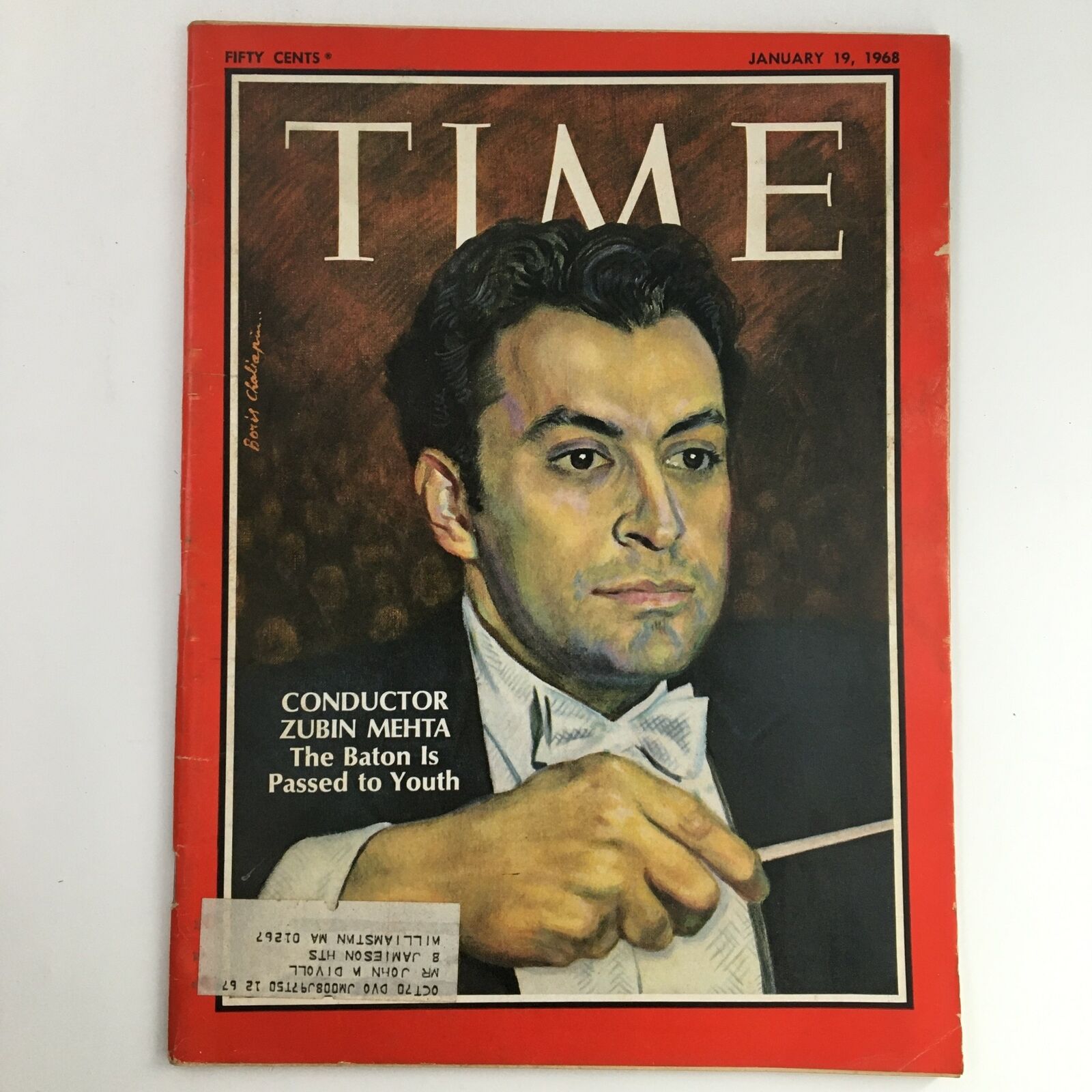 Time Magazine January 19 1968 Vol 91 #3 Conductor Zubin Mehta Is Passed to Youth