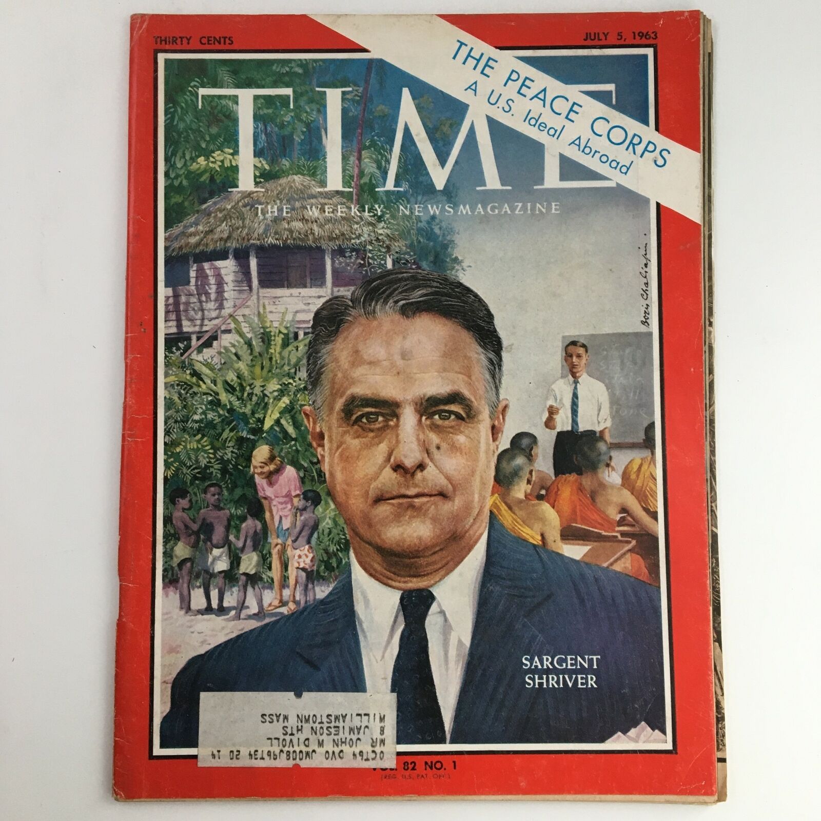 Time Magazine July 5 1963 Vol 82 #1 U.S. Ambassador to France Sargent Shriver