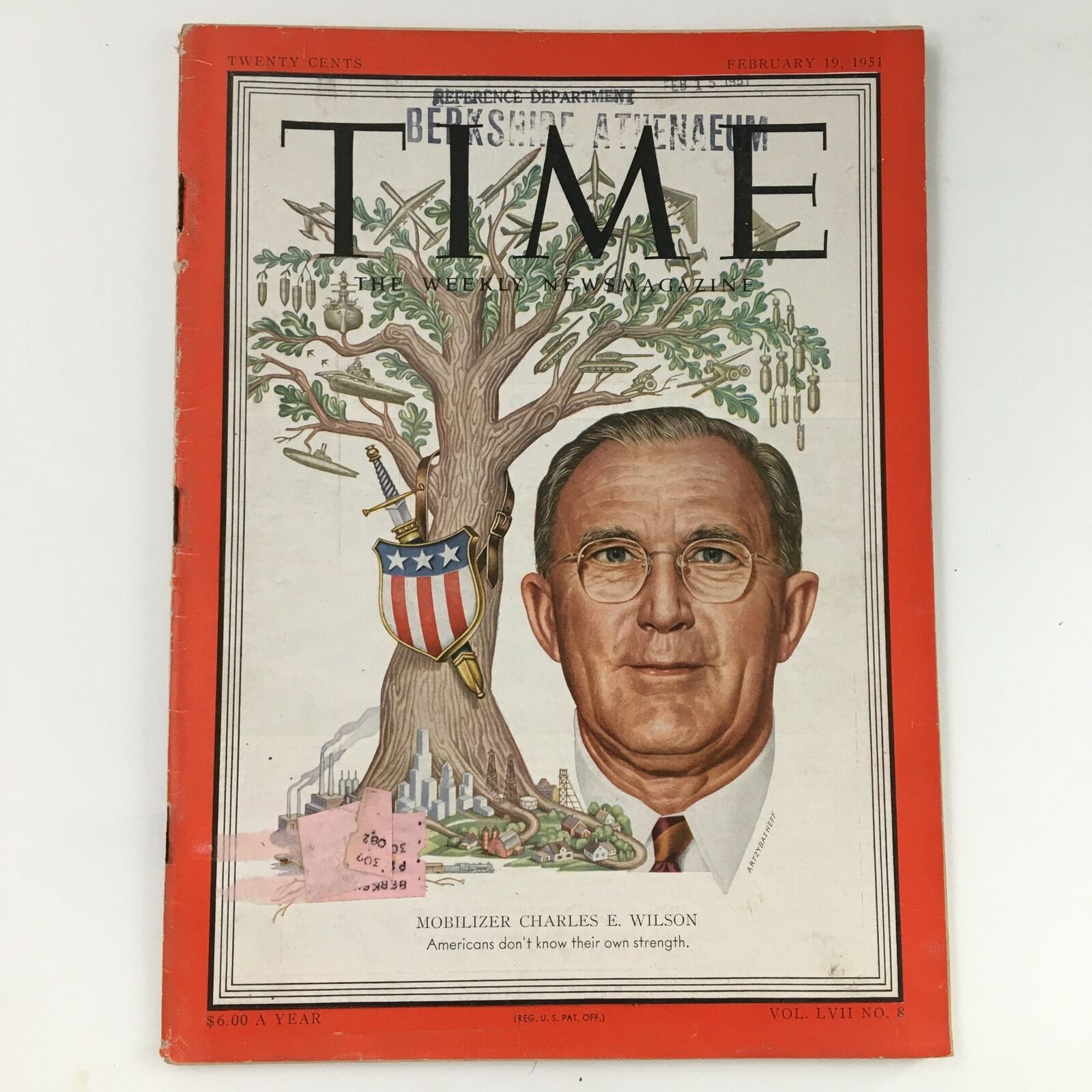 Time Magazine February 19 1951 Vol 57 #8 Mobilizer Charles E. Wilson