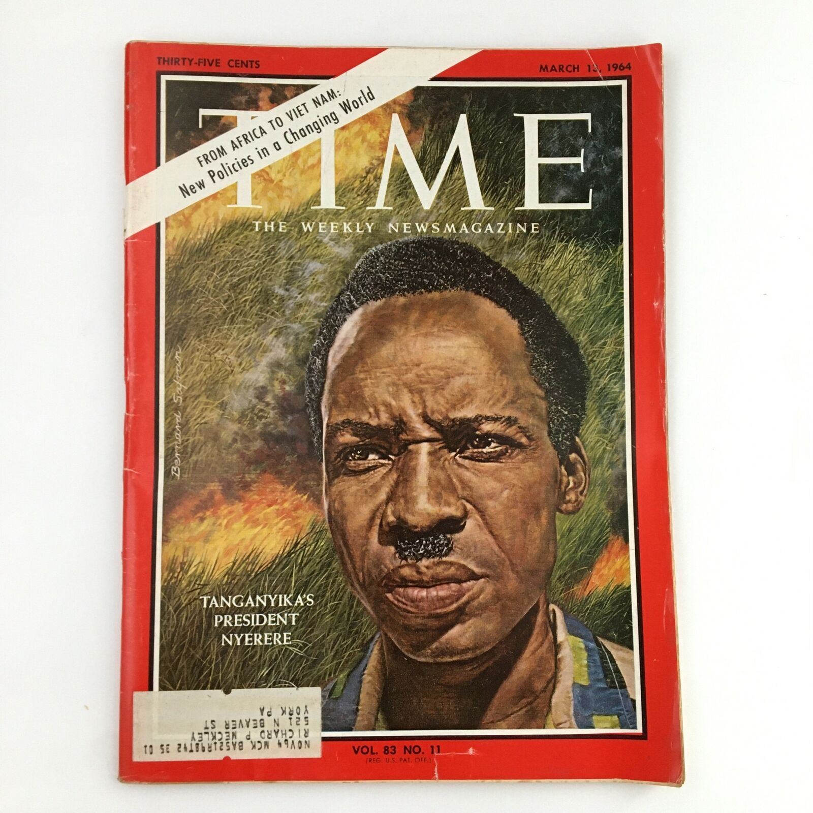 Time Magazine March 13 1964 Vol. 83 No. 11 Tanganyika's President Nyerere