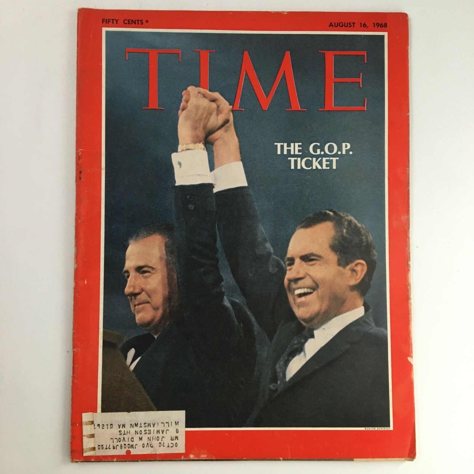 Time Magazine August 16 1968 Vol 92 #7 The G.O.P. Ticket & Richard Nixon