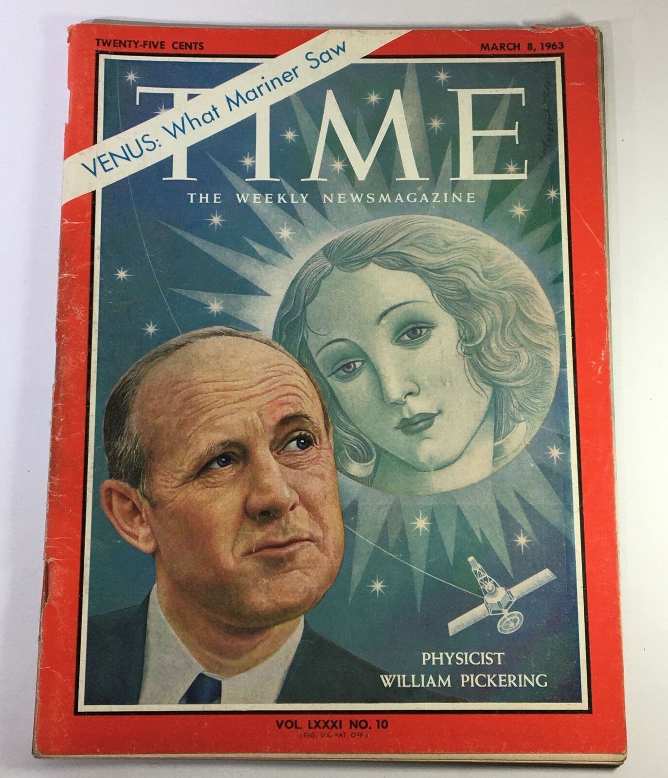 VTG Time Magazine March 8 1963 - Physicist William Pickering / What Mariner Saw