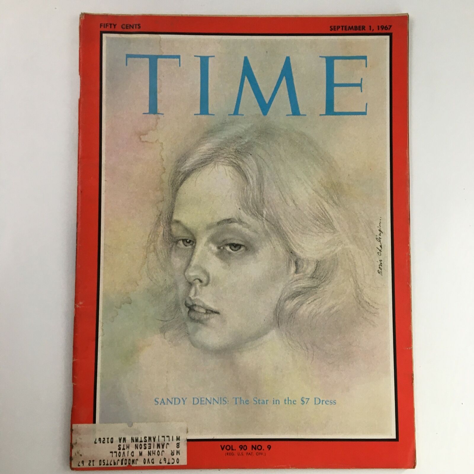 Time Magazine September 1 1967 Vol 90 #9 American Actress Sandra Dale Dennis