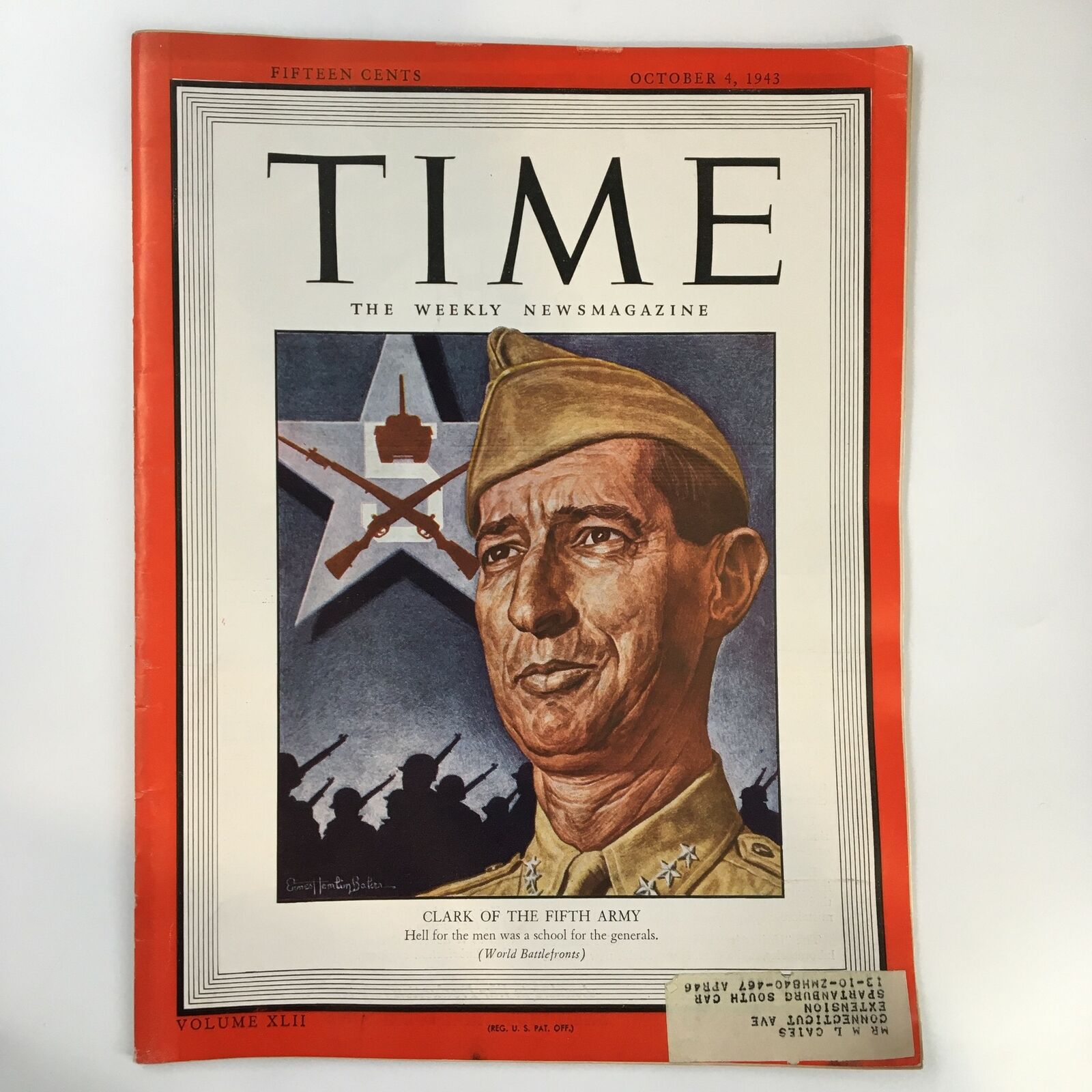 VTG Time Magazine October 4 1943 Vol. 42 No. 14 Clark of the Fifth Army