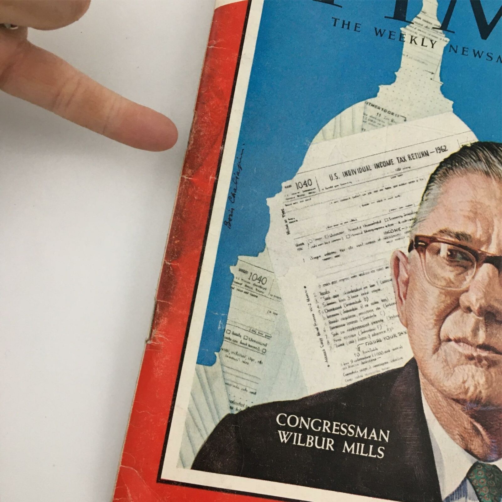 VTG Time Magazine January 11, 1963 Congressman Wilbur Mills, Newsstand