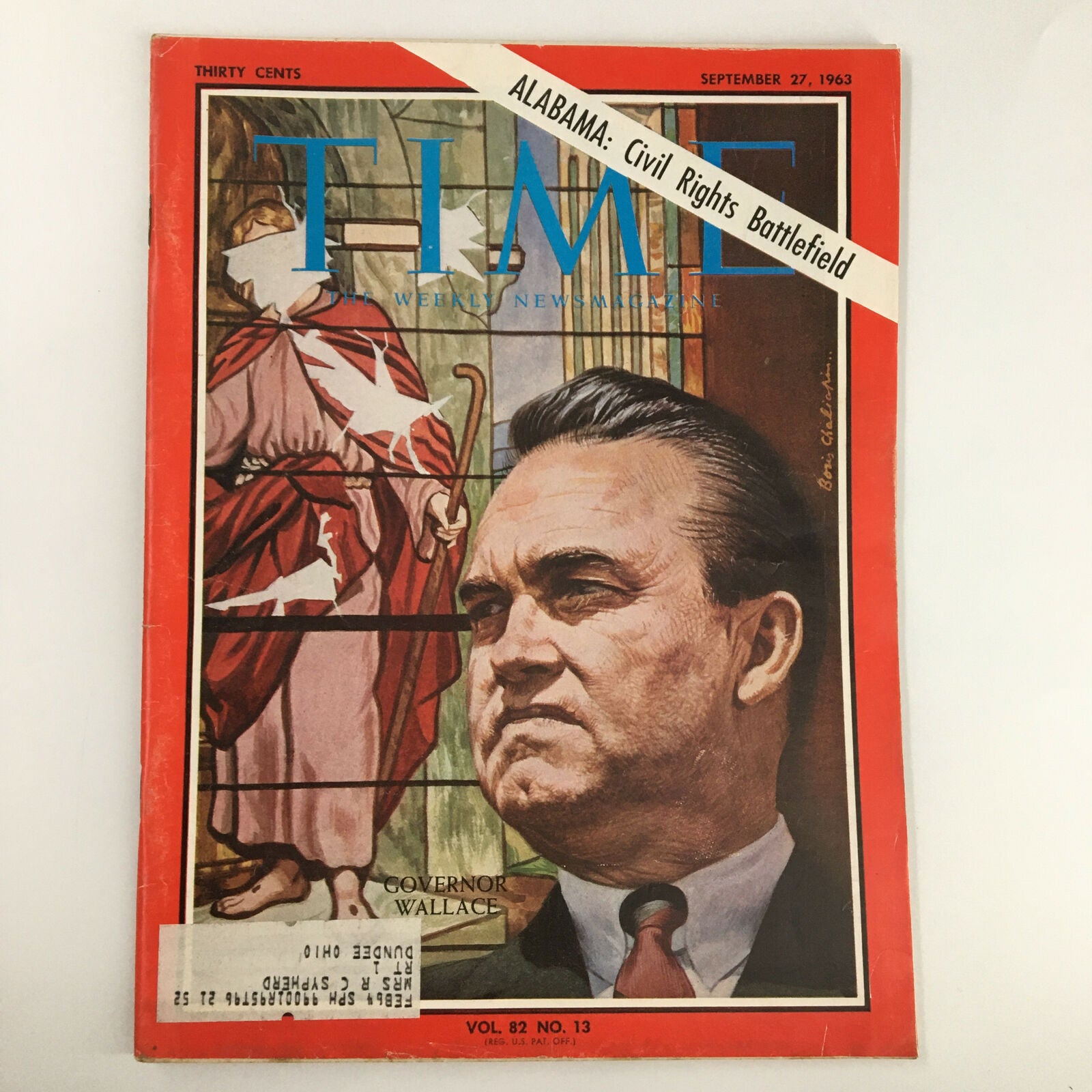 VTG Time Magazine September 27 1963 Vol 82 #13 Governor George Wallace