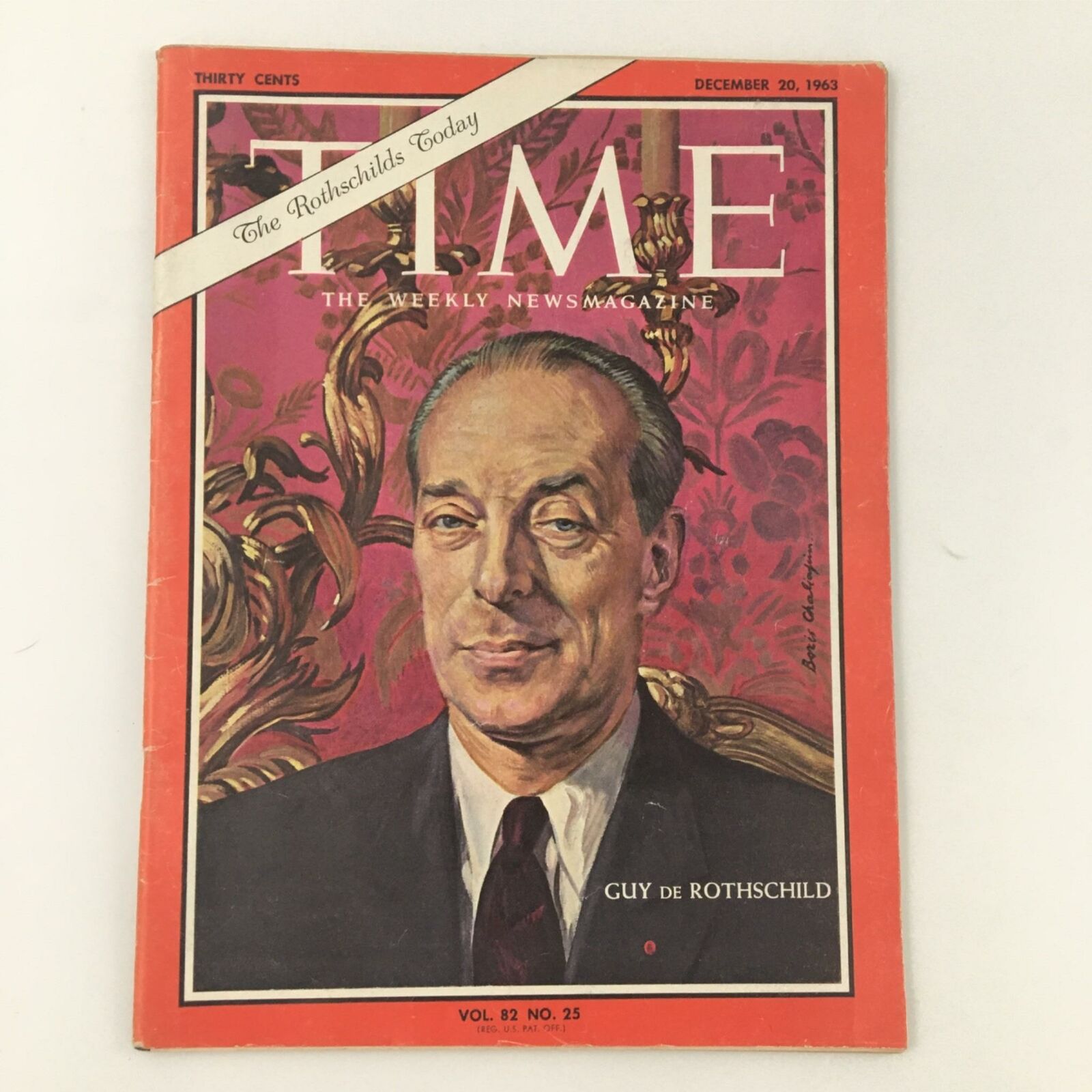 VTG Time The Weekly News Magazine December 20,1963 Guy De Rothschild, Newstand