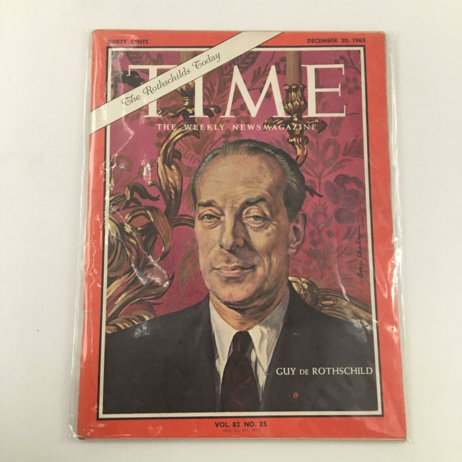 VTG Time The Weekly News Magazine December 20,1963 Guy De Rothschild, Newstand