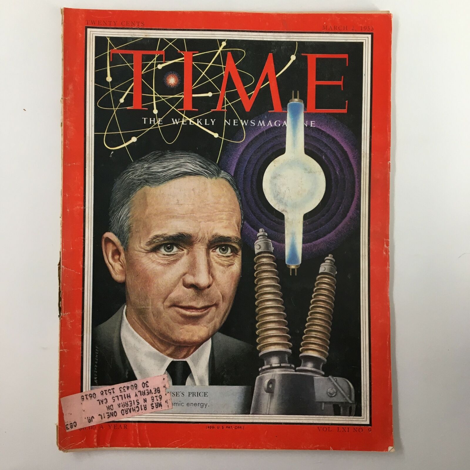 VTG Time Magazine March 2 1953 Vol. 61 No. 9 Westinghouse's Price