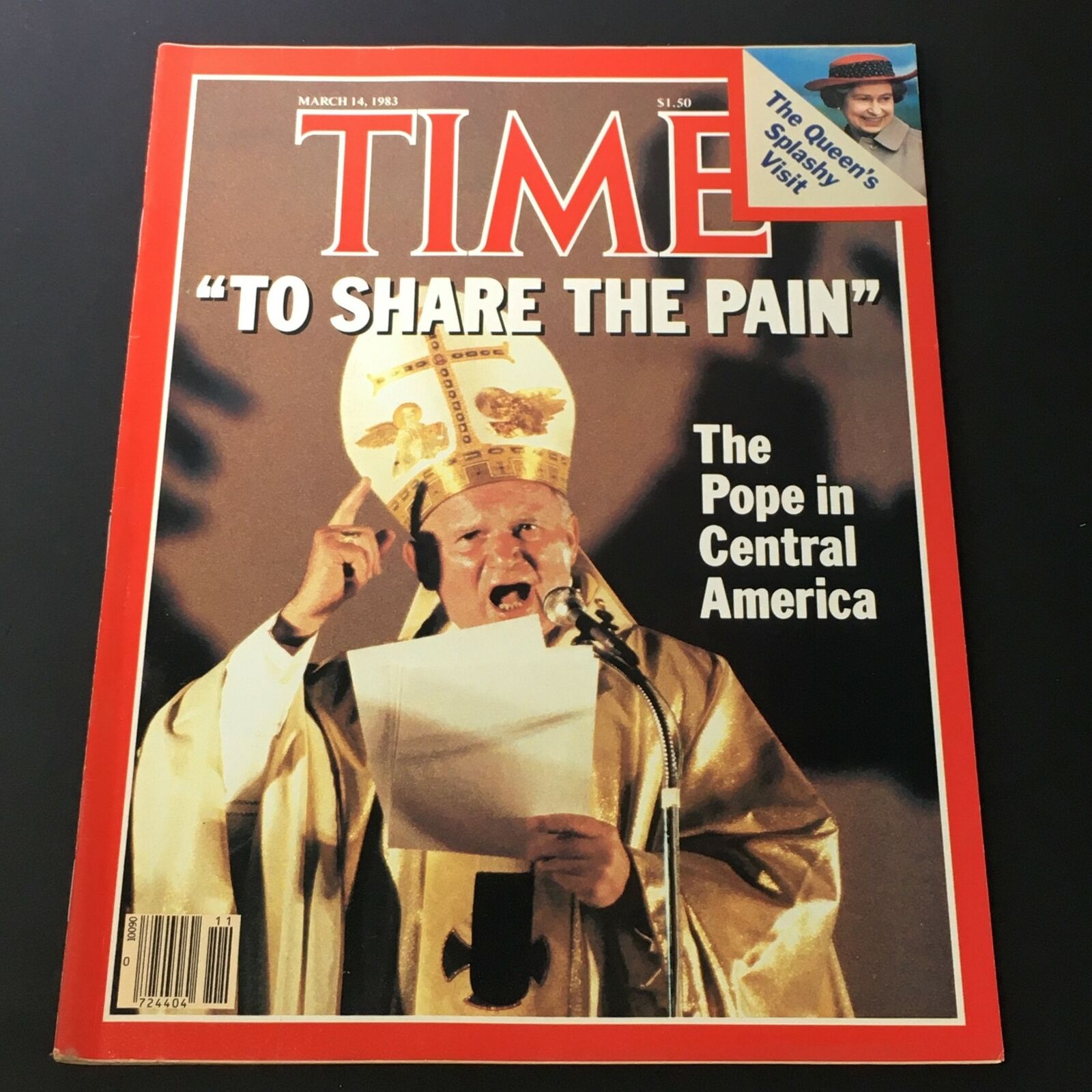 VTG Time Magazine March 14 1983 - Queen Elizabeth / Pope John Paul II