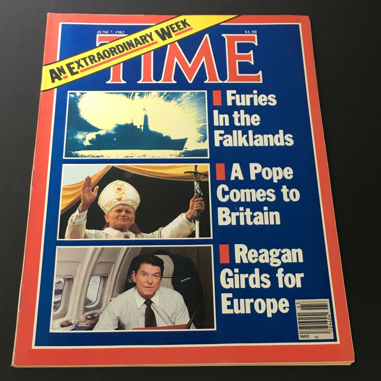 VTG Time Magazine June 7 1982 - Pope John Paul II / Ronald Reagan Girds Europe