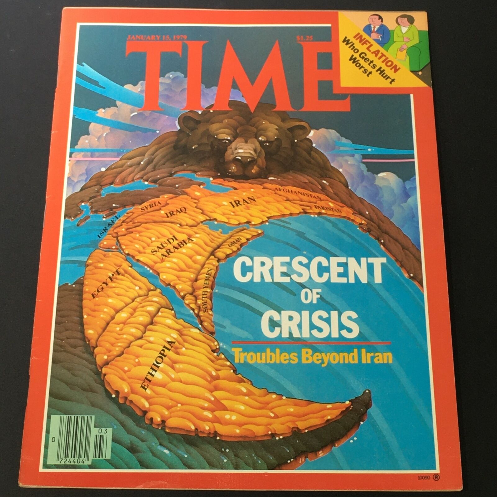 VTG Time Magazine January 15 1979 - Crescent of Crisis Beyond Iran / Newsstand