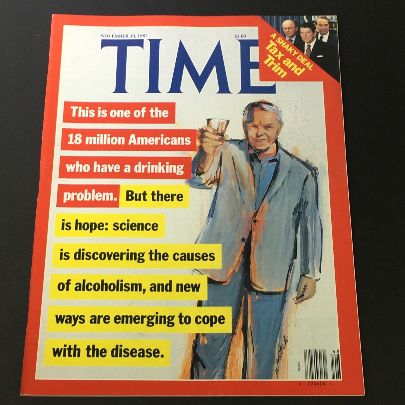 VTG Time Magazine November 30 1987 - Americans Who Have Drinking Problem