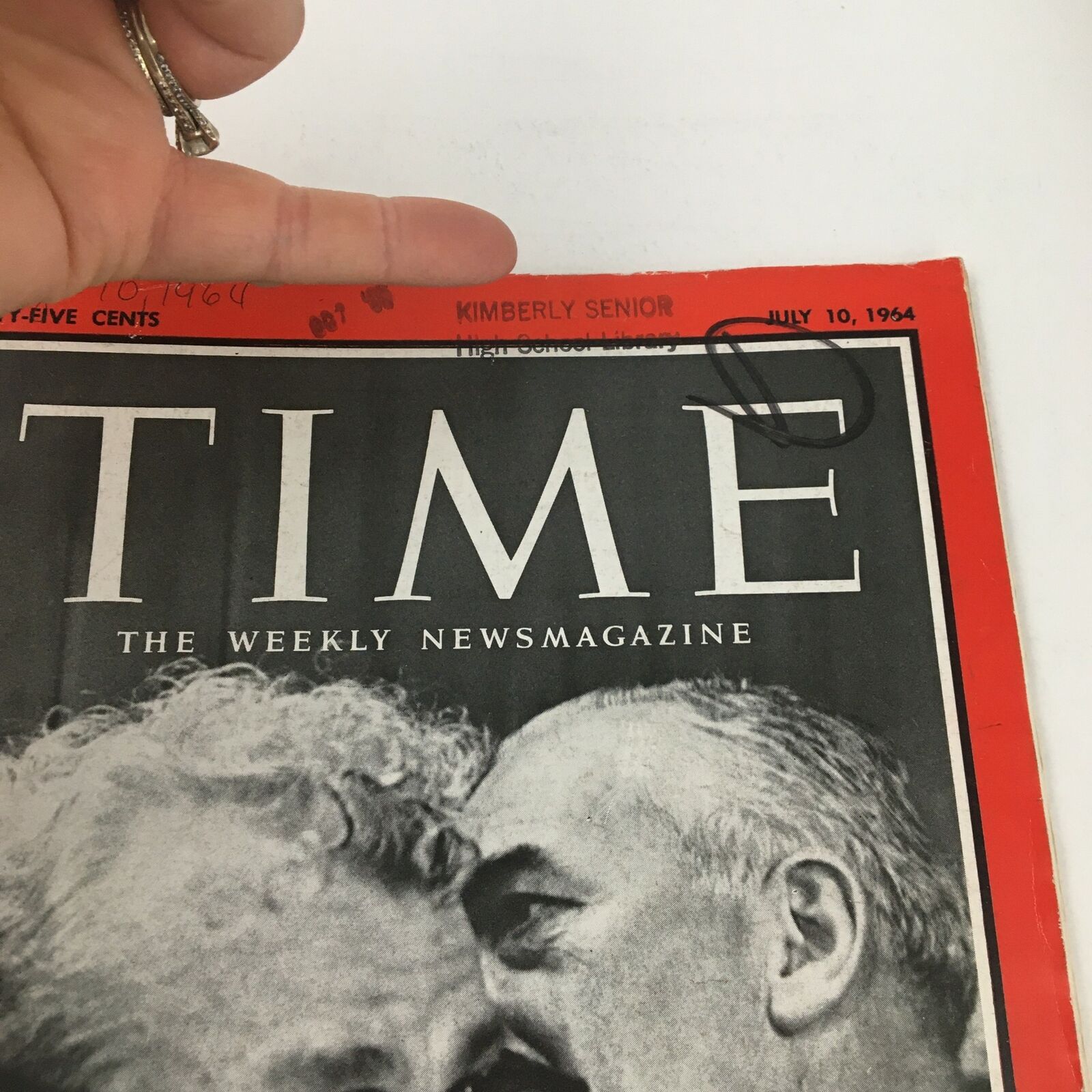 Time Magazine July 10 1964 Everett Dirksen & Barry Goldwater in Chicago No Label