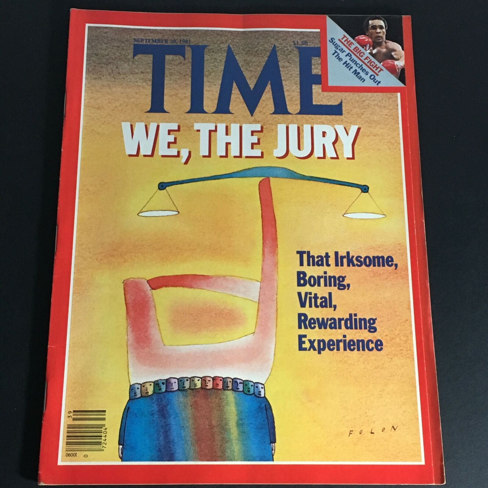 VTG Time Magazine September 28 1981 - Sugar Ray Leonard / We, The Jury