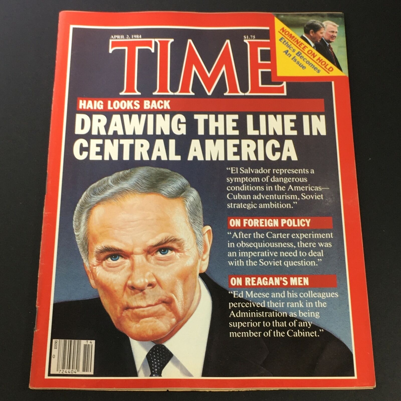 VTG Time Magazine April 2 1984 - Ed Meese / Ronald Reagan / El Salvador