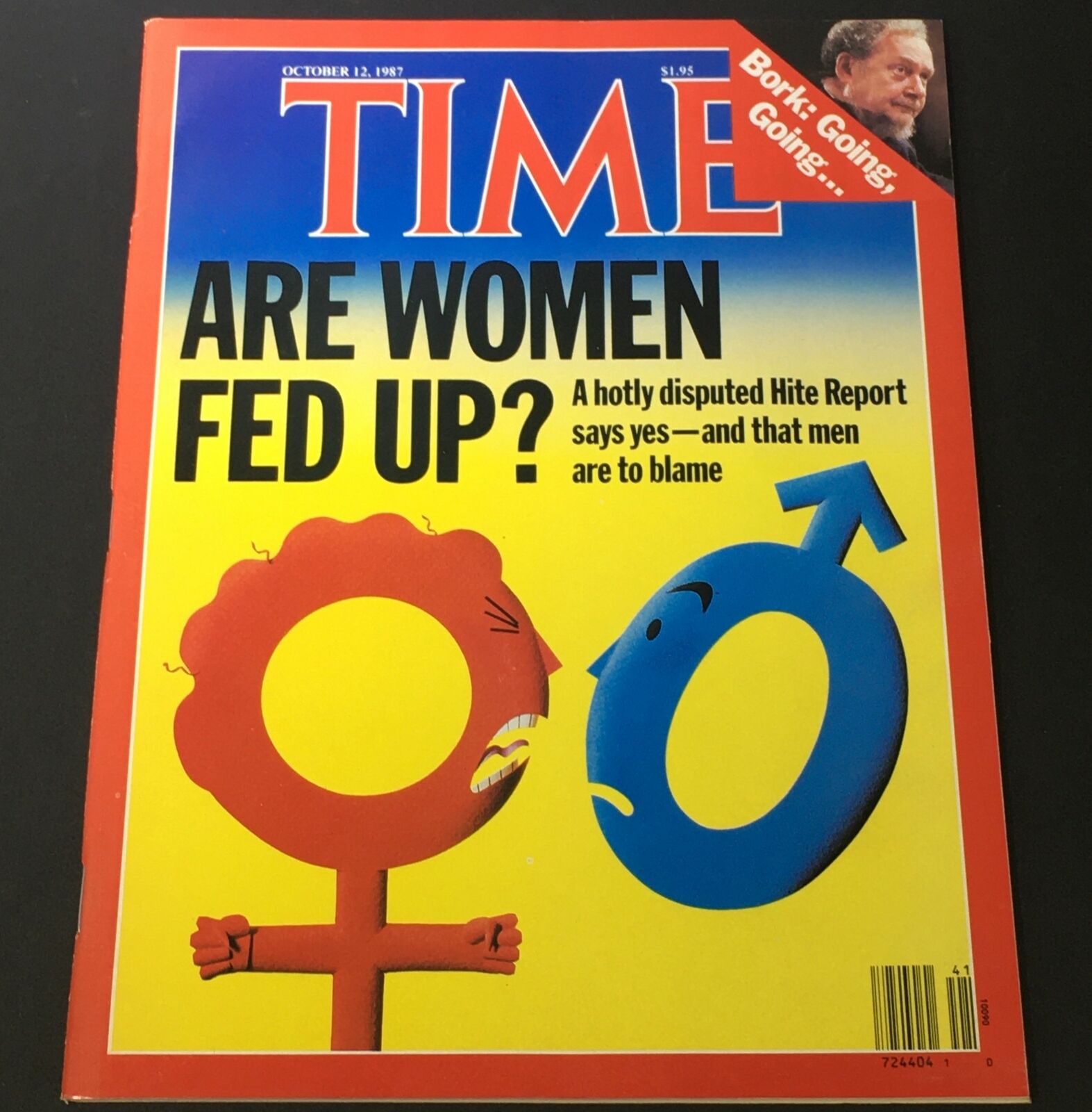 VTG Time Magazine October 12 1987 - Robert Bork / Are Women Fed Up? / Newsstand