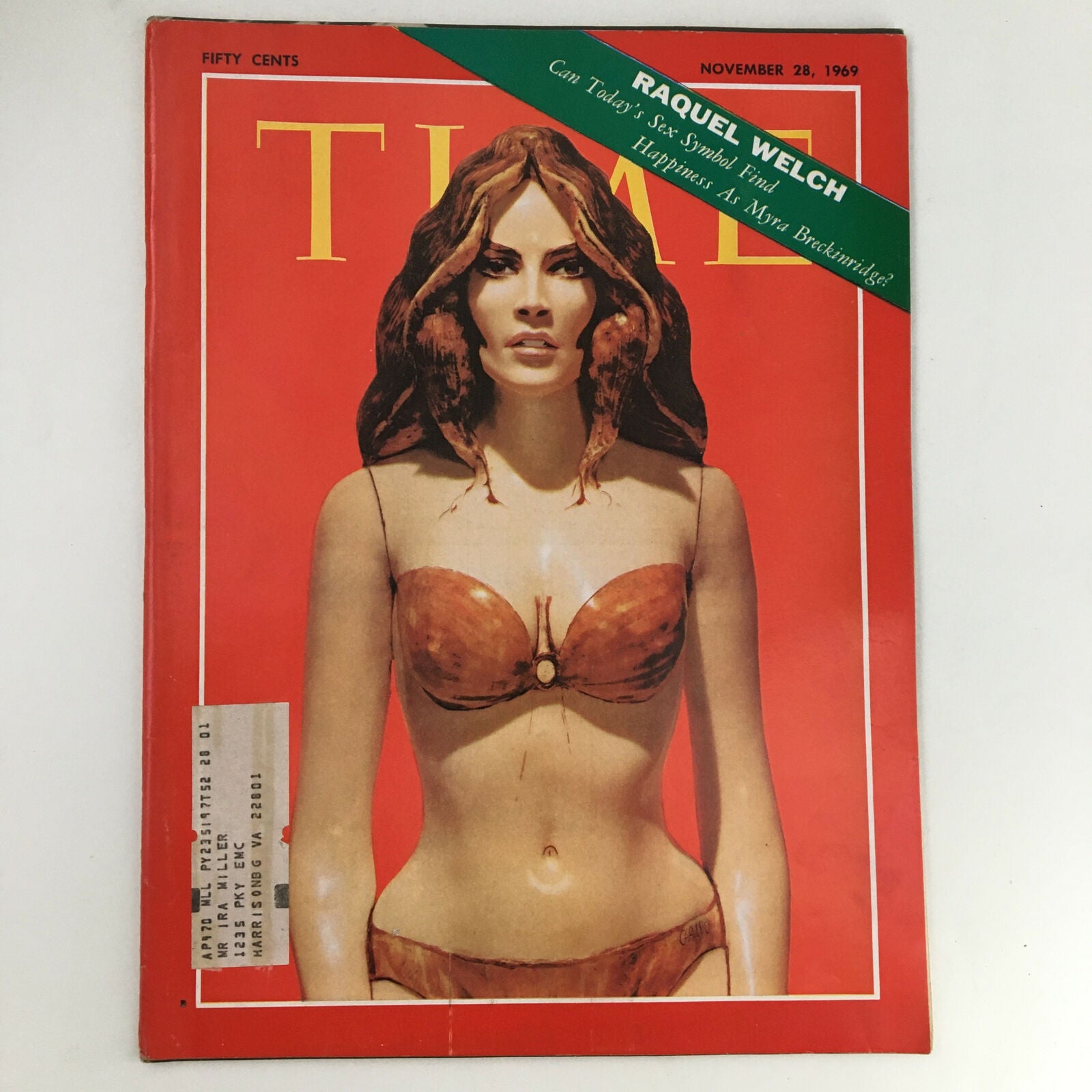 Time Magazine November 28 1969 Vol. 94 No. 22 Actress Sex Symbol Raquel Welch