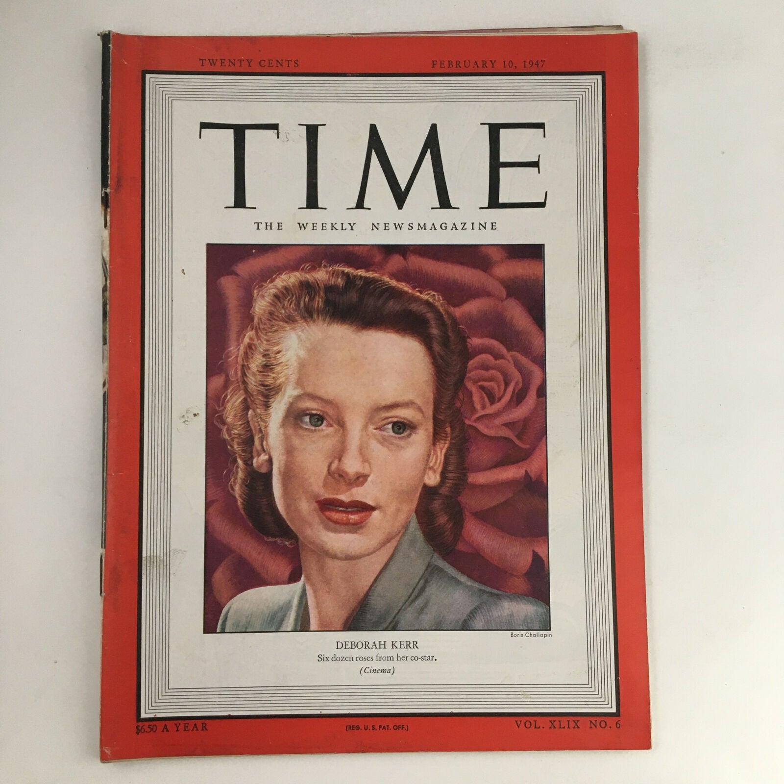 Time Magazine February 10 1947 Vol. 49 No. 6 Deborah Kerr 6-Dozen Roses No Label