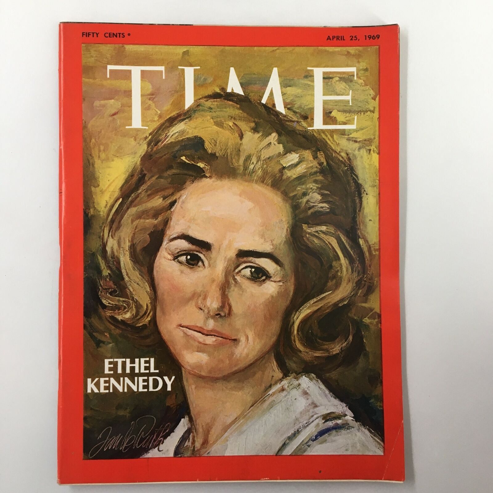 VTG Time Magazine April 25 1969 The Portrait of Ethel Kennedy No Label