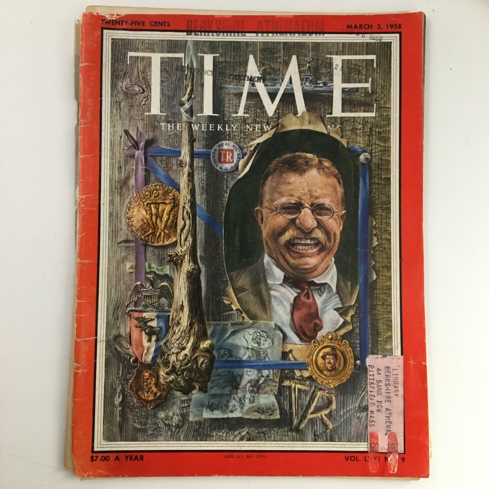 Time Magazine March 3 1958 Vol 71 #9 Theodore Roosevelt, 26th U.S. President